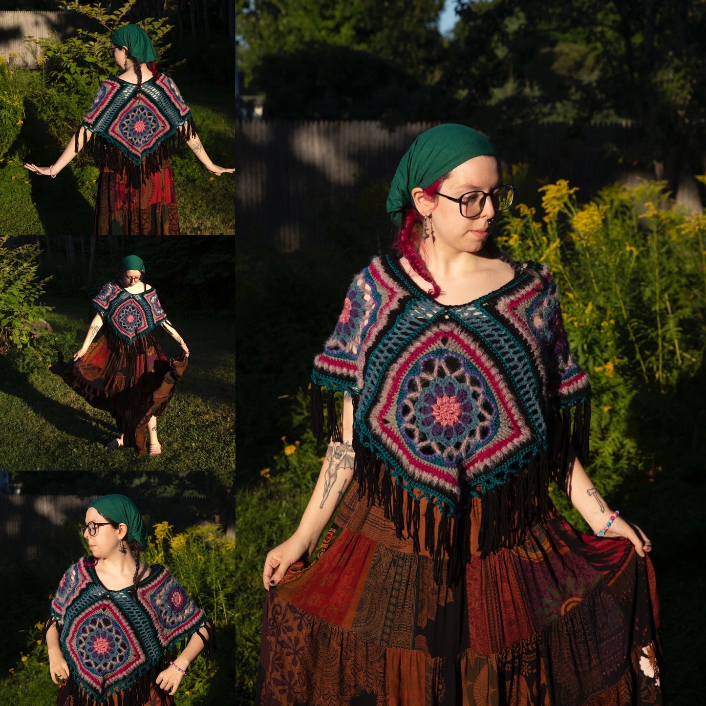 The Queen of Pentacles Poncho Pattern