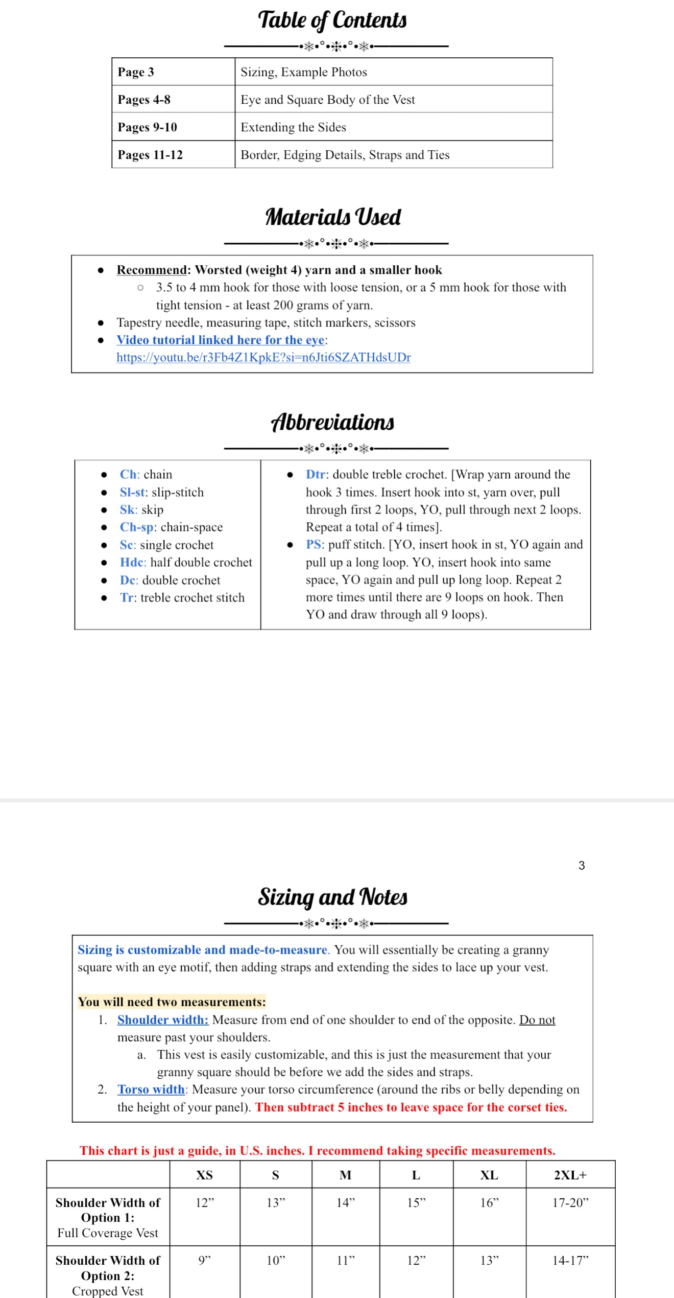 Eye Candy Vest Pattern