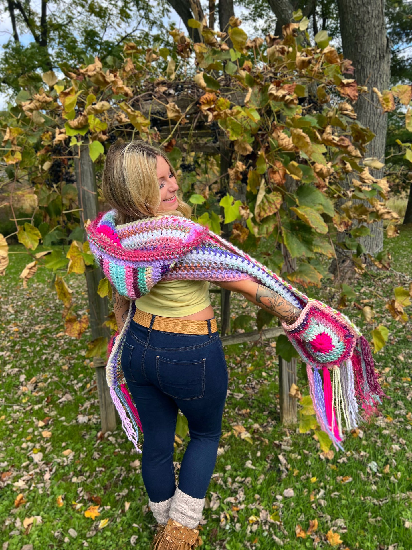 Hooded Pocket Shawl