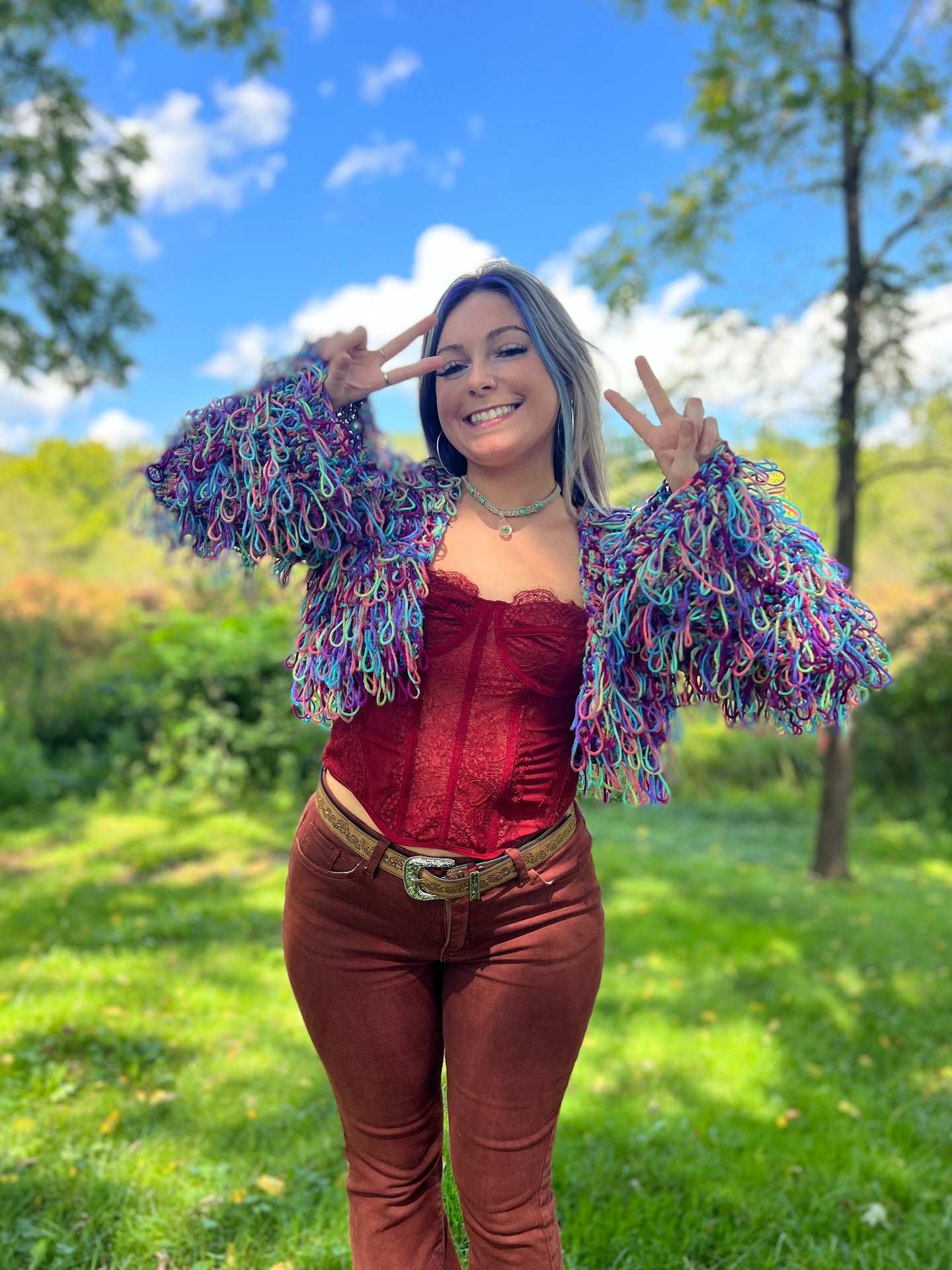 Cropped Shaggy Cardigan