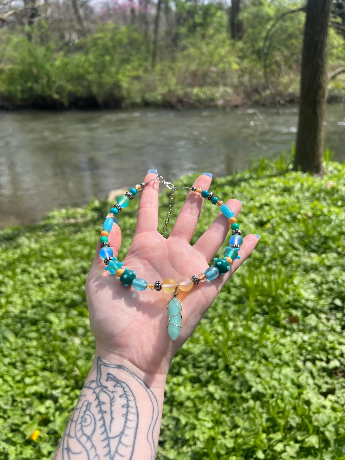 The Aqua Queen Choker 12-16”