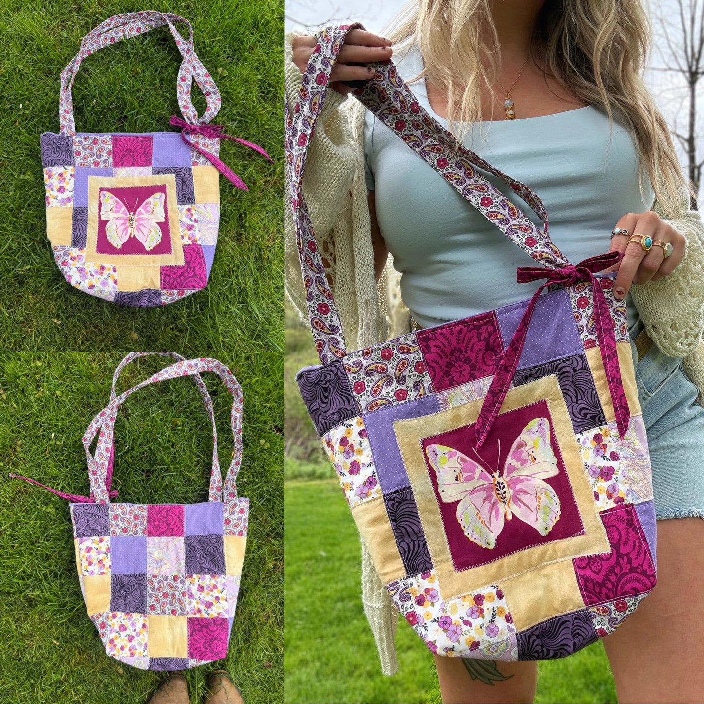 Quilted Butterfly Purse