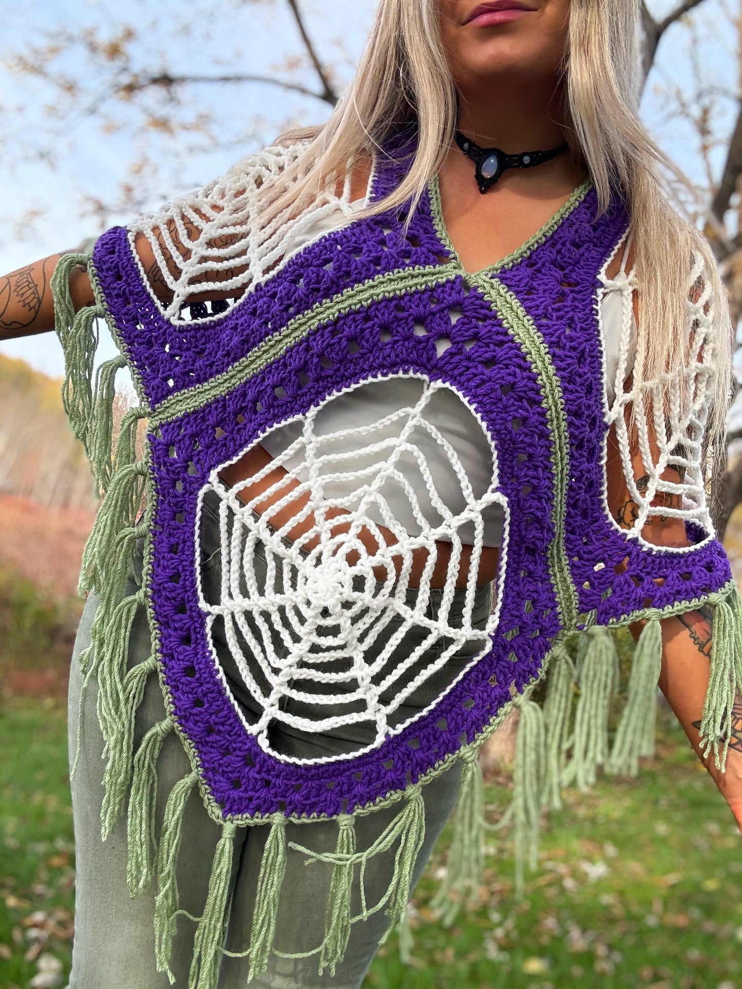 Spiderweb Poncho Pattern