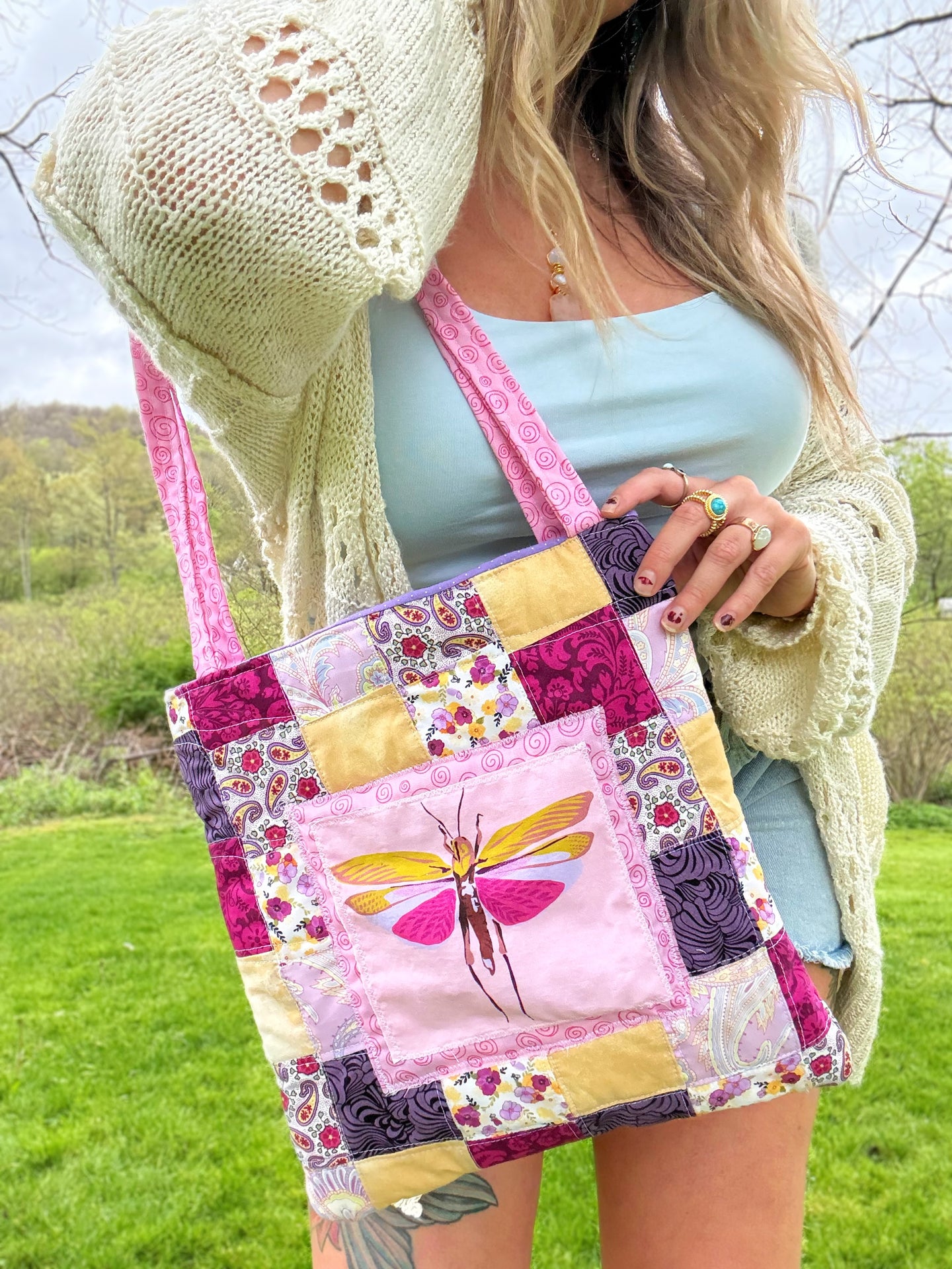 Quilted Patchwork Bug Purse