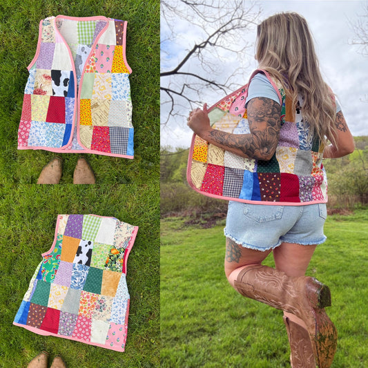 XS/S Patchwork Vest (Not Lined)