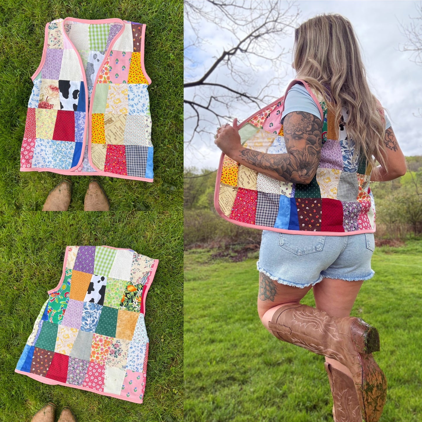 XS/S Patchwork Vest (Not Lined)