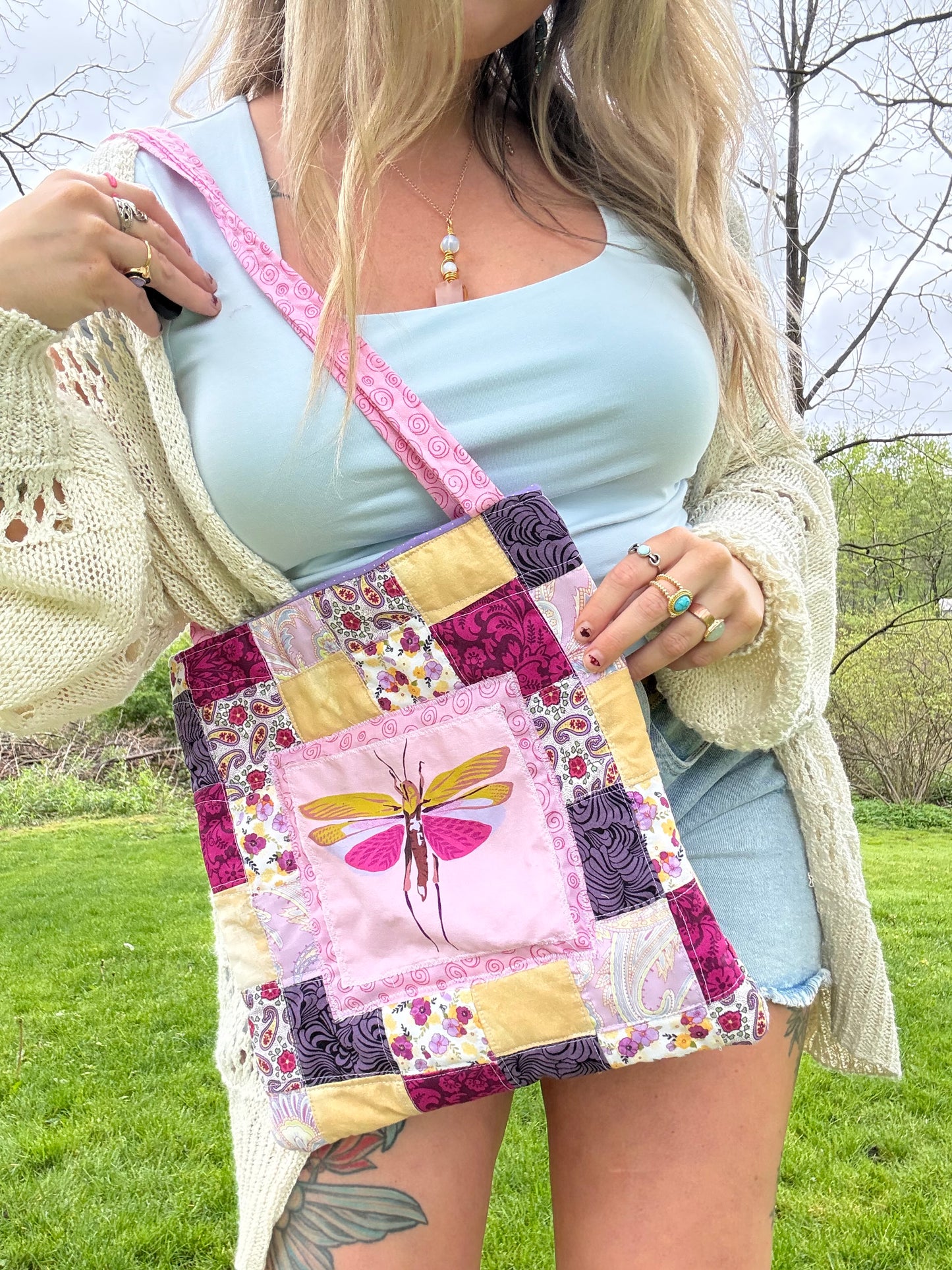 Quilted Patchwork Bug Purse