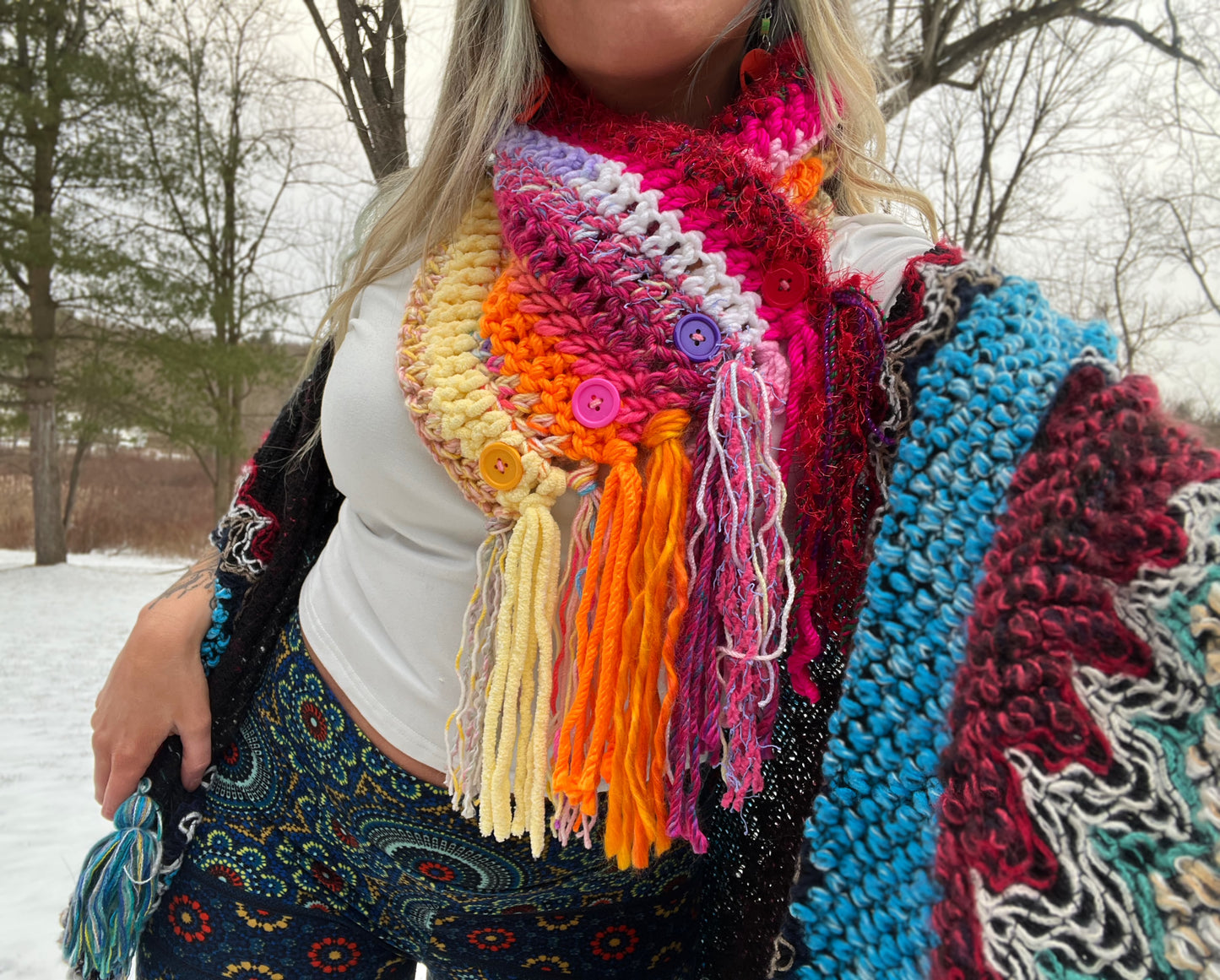 Boho Fringe Cowl