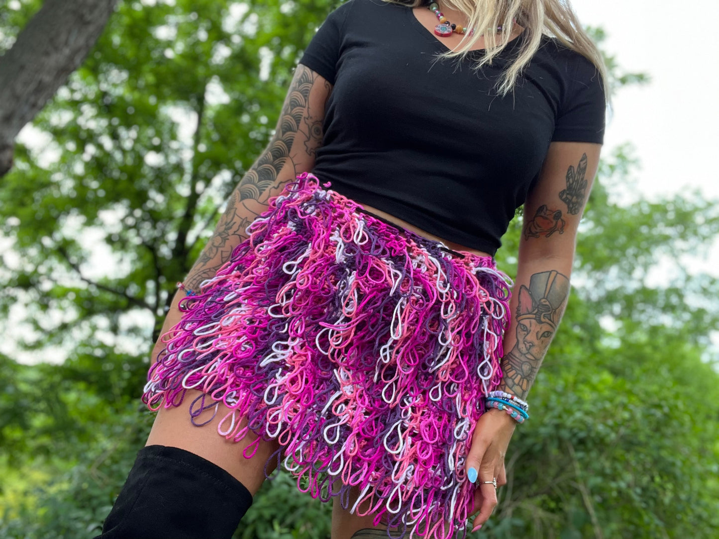 S-M Shaggy Skirt