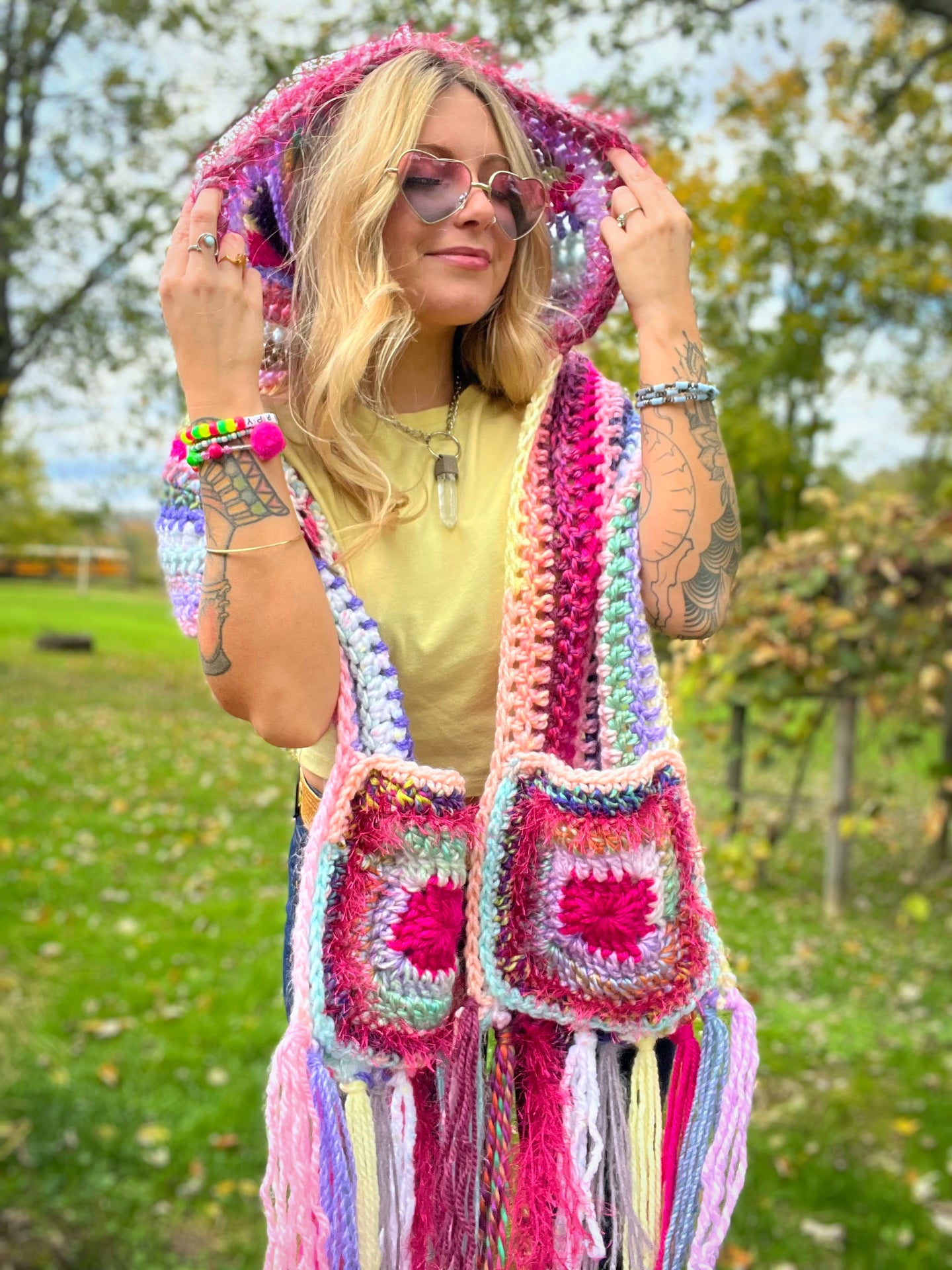 Hooded Pocket Shawl