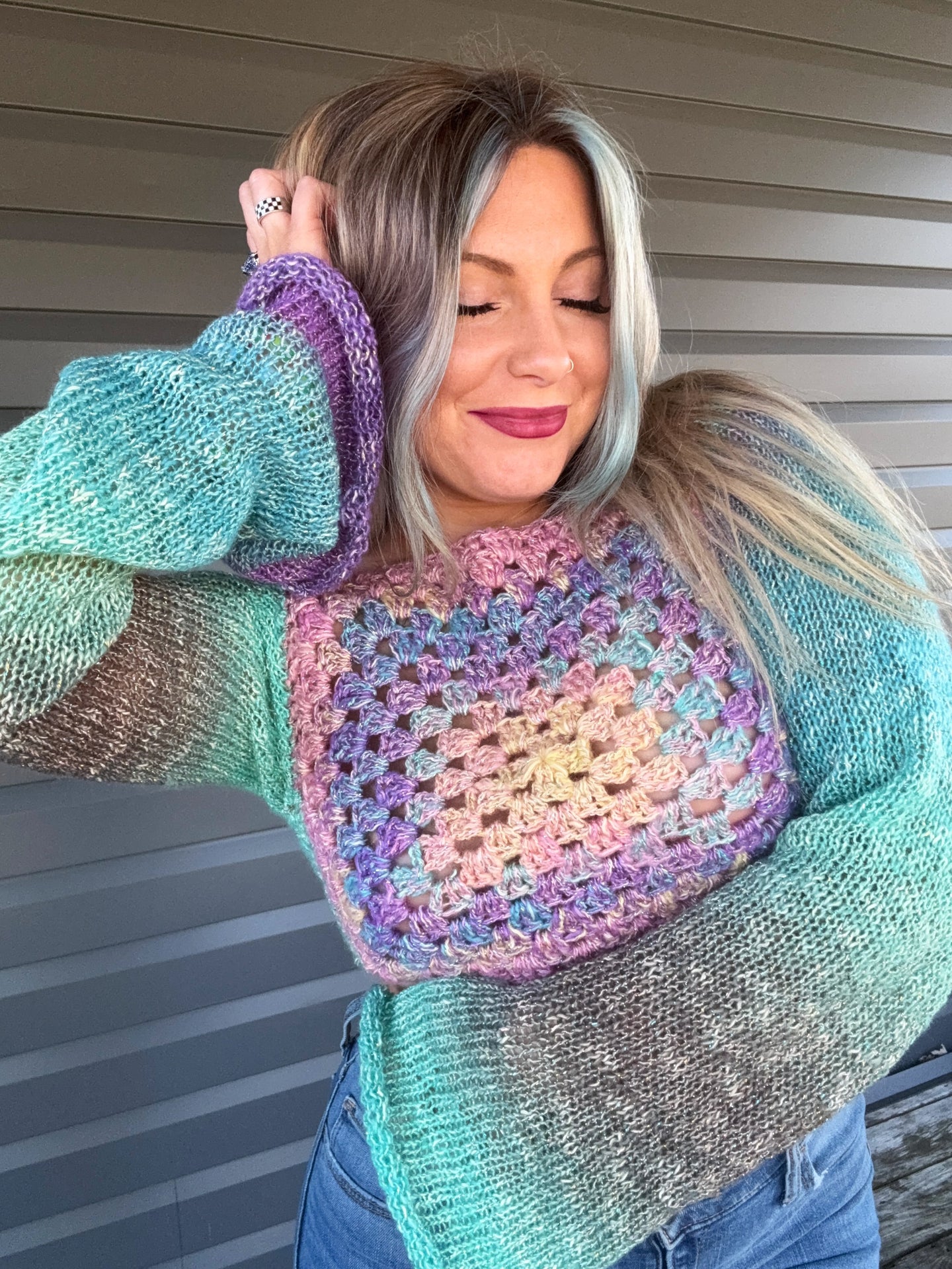 XS/S Glitter Cropped Sweater