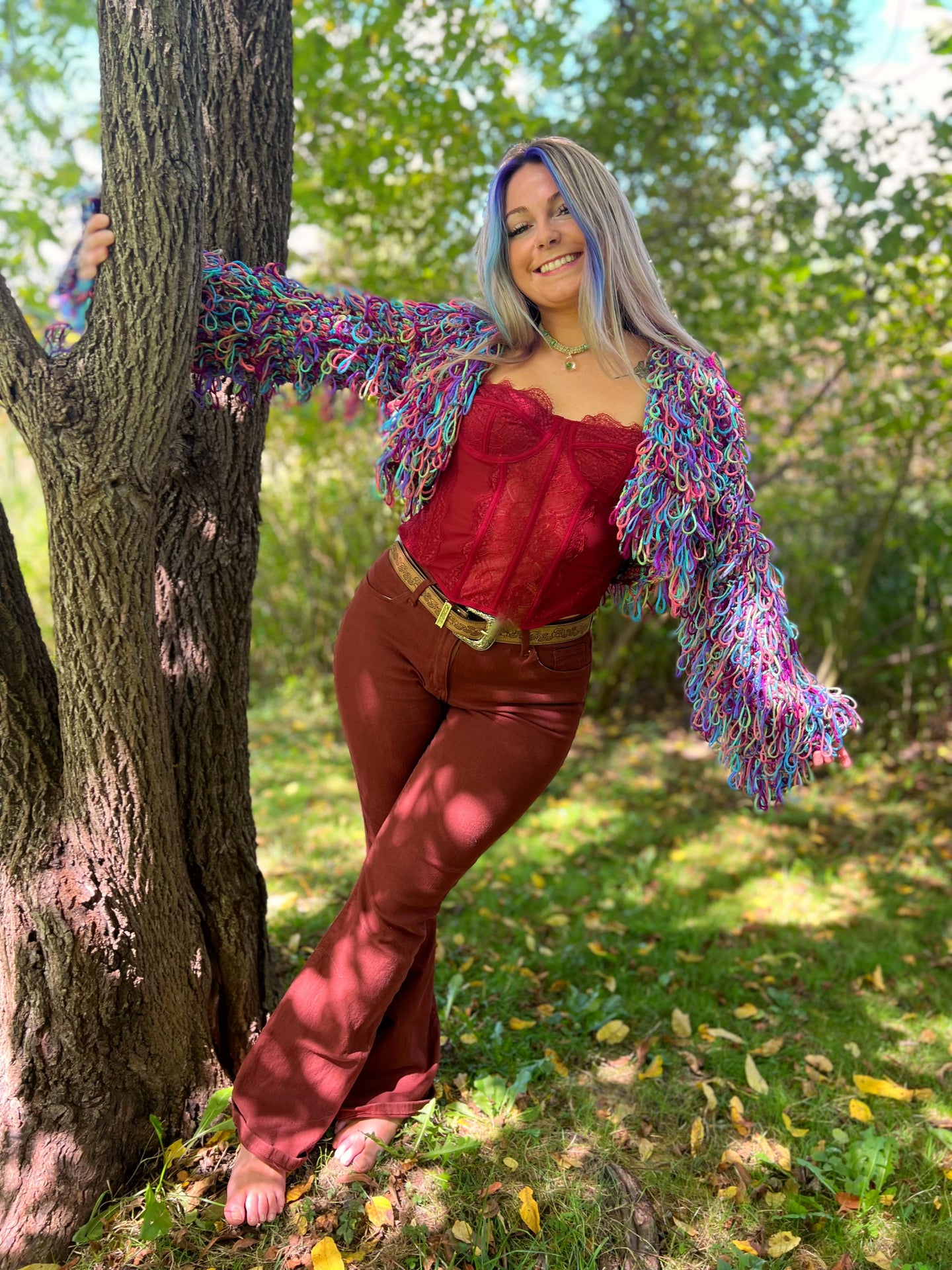 Cropped Shaggy Cardigan