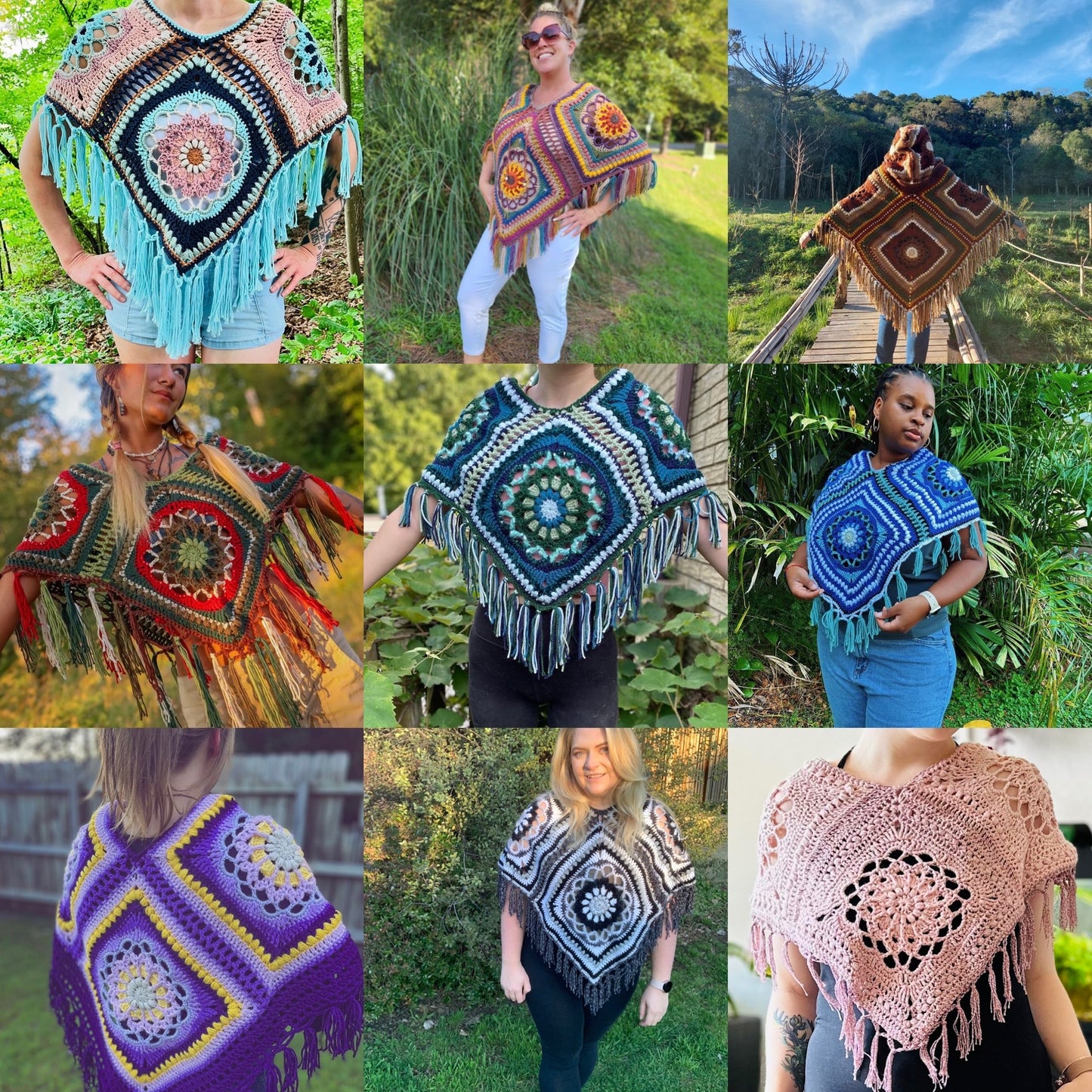 The Queen of Pentacles Poncho Pattern