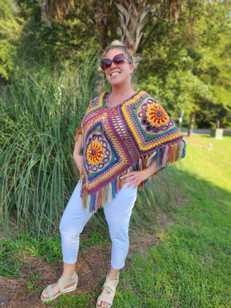 The Queen of Pentacles Poncho Pattern