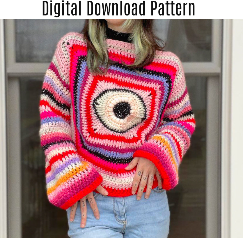 The Eye Candy Sweater - PDF Digital Download Pattern