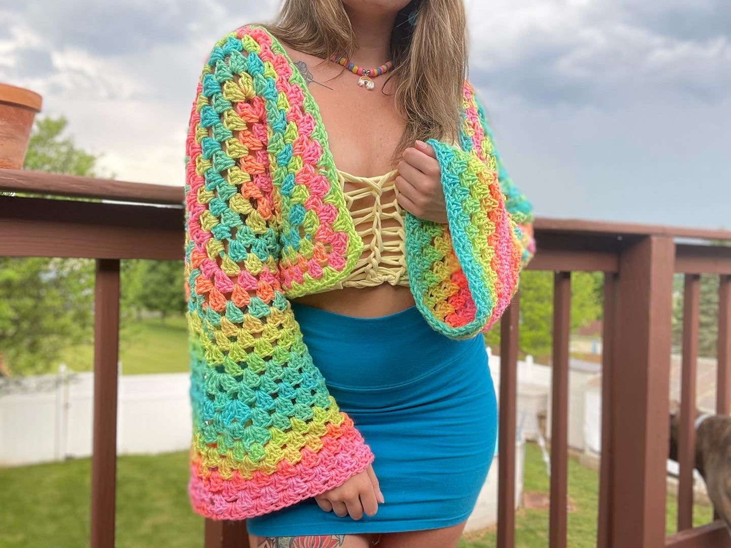 The Mix and Match Hexagon Cardigan - All-in-One Pattern (Oversized, Cropped, Bell Sleeve, Accessories)