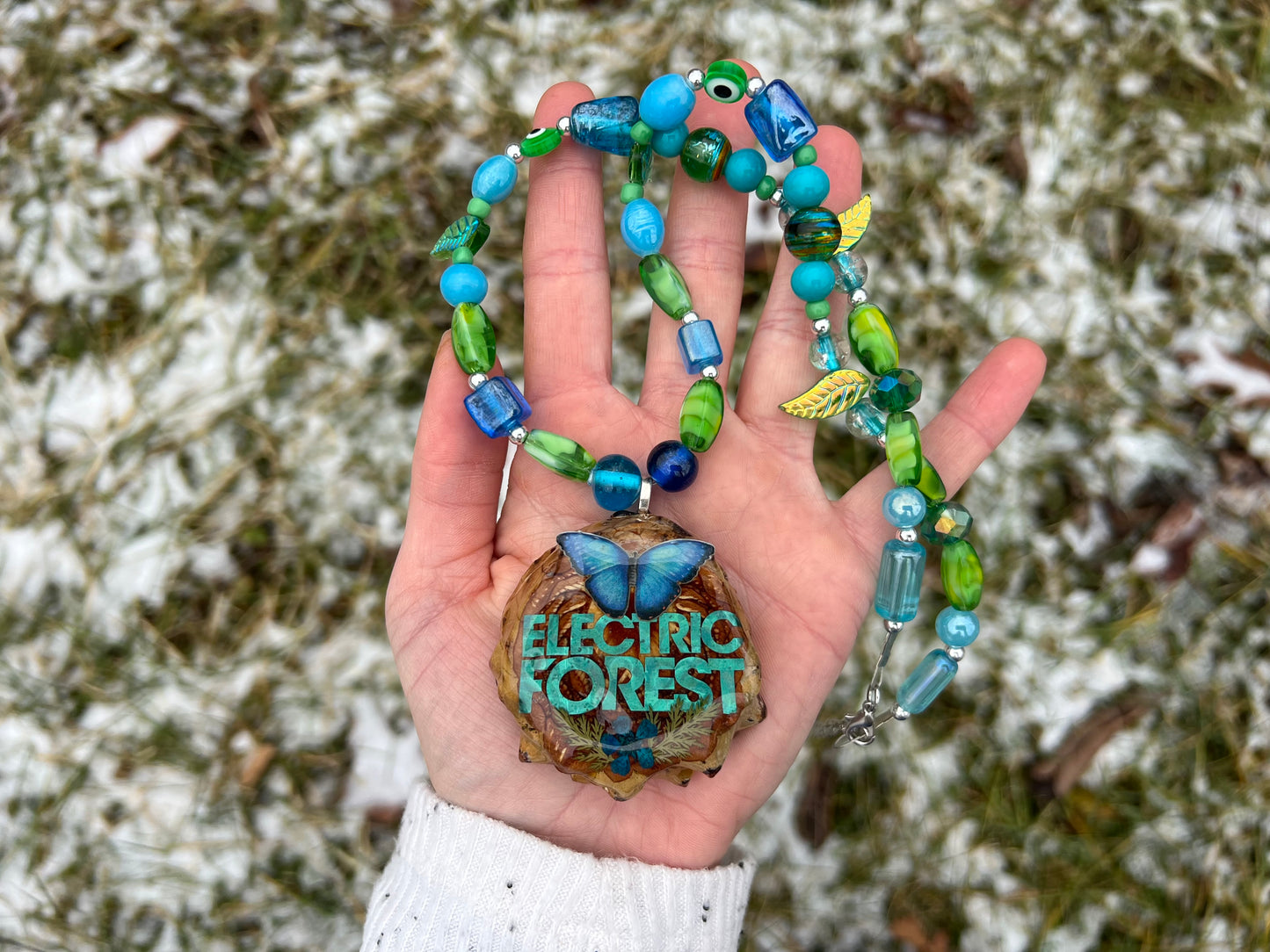 Electric Forest Pinecone Necklace 20-23”