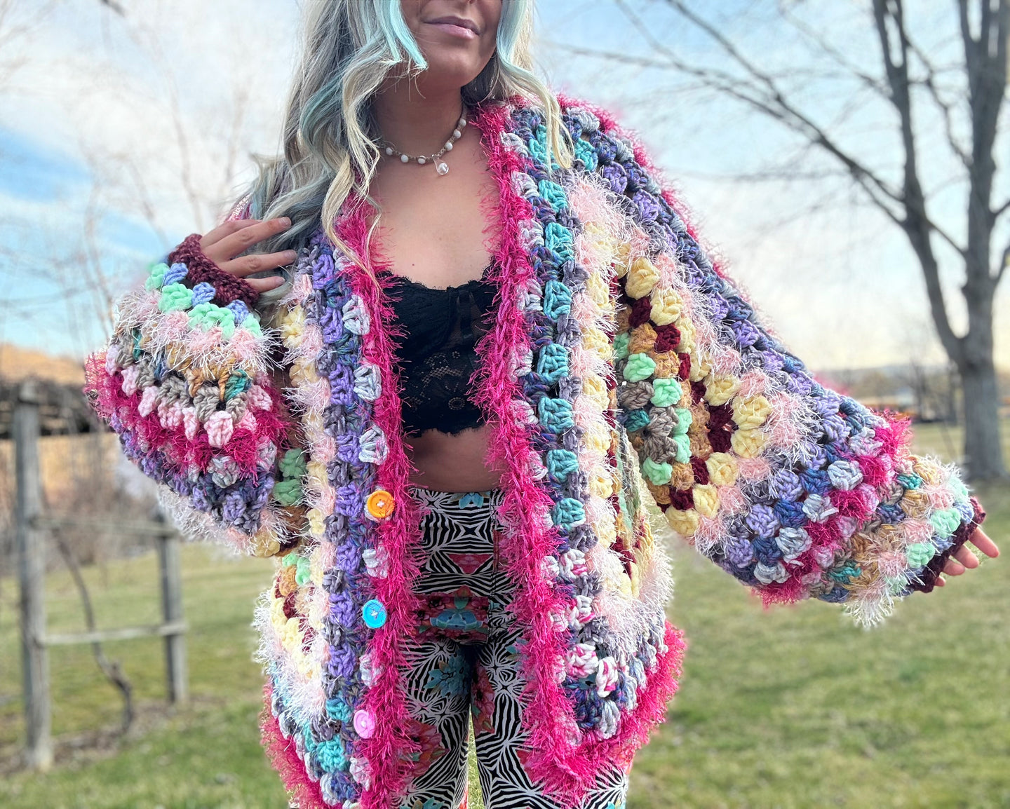 Oversized Chunky Scrap Cardi