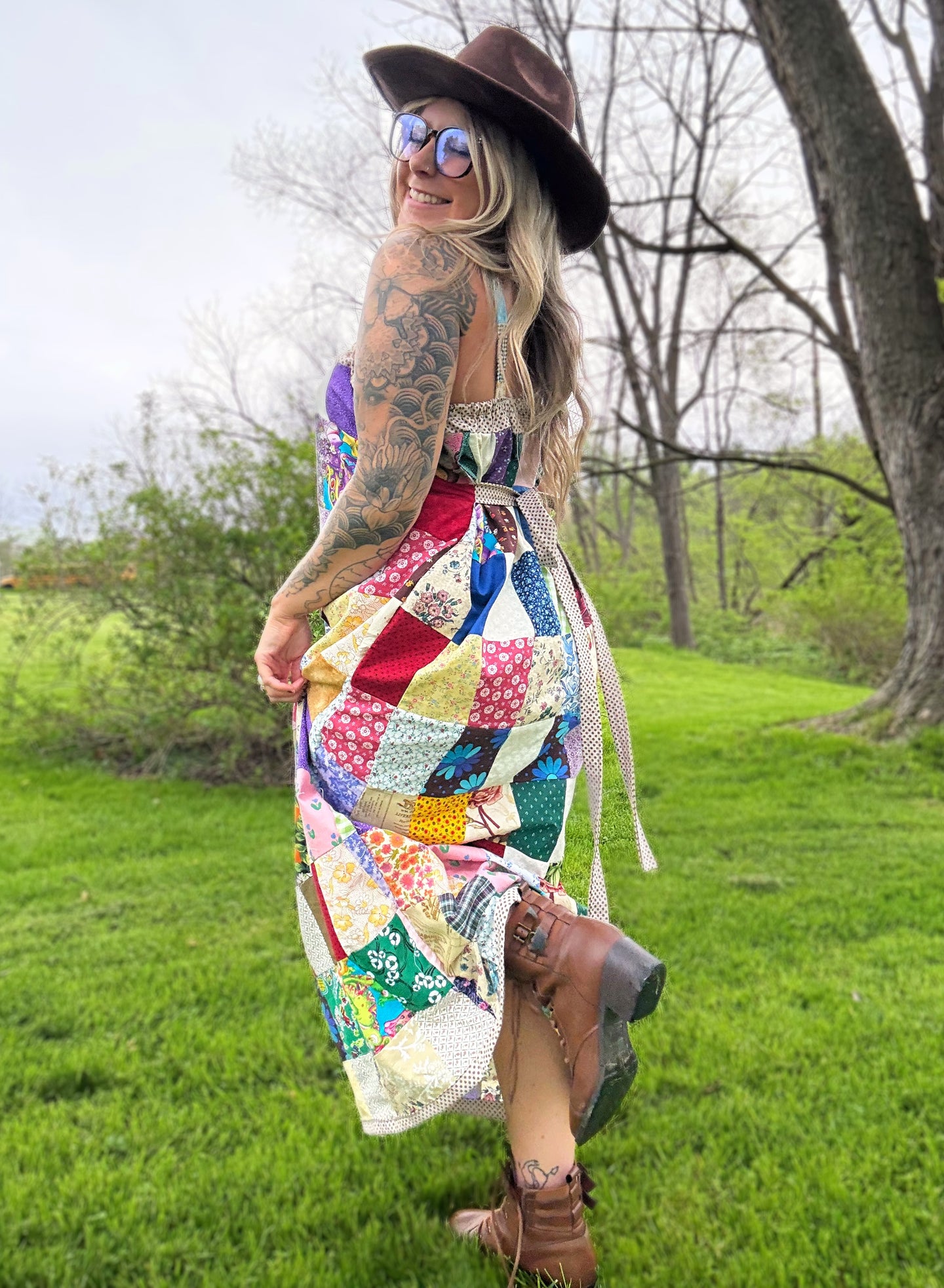 M/L OOAK Patchwork Dress