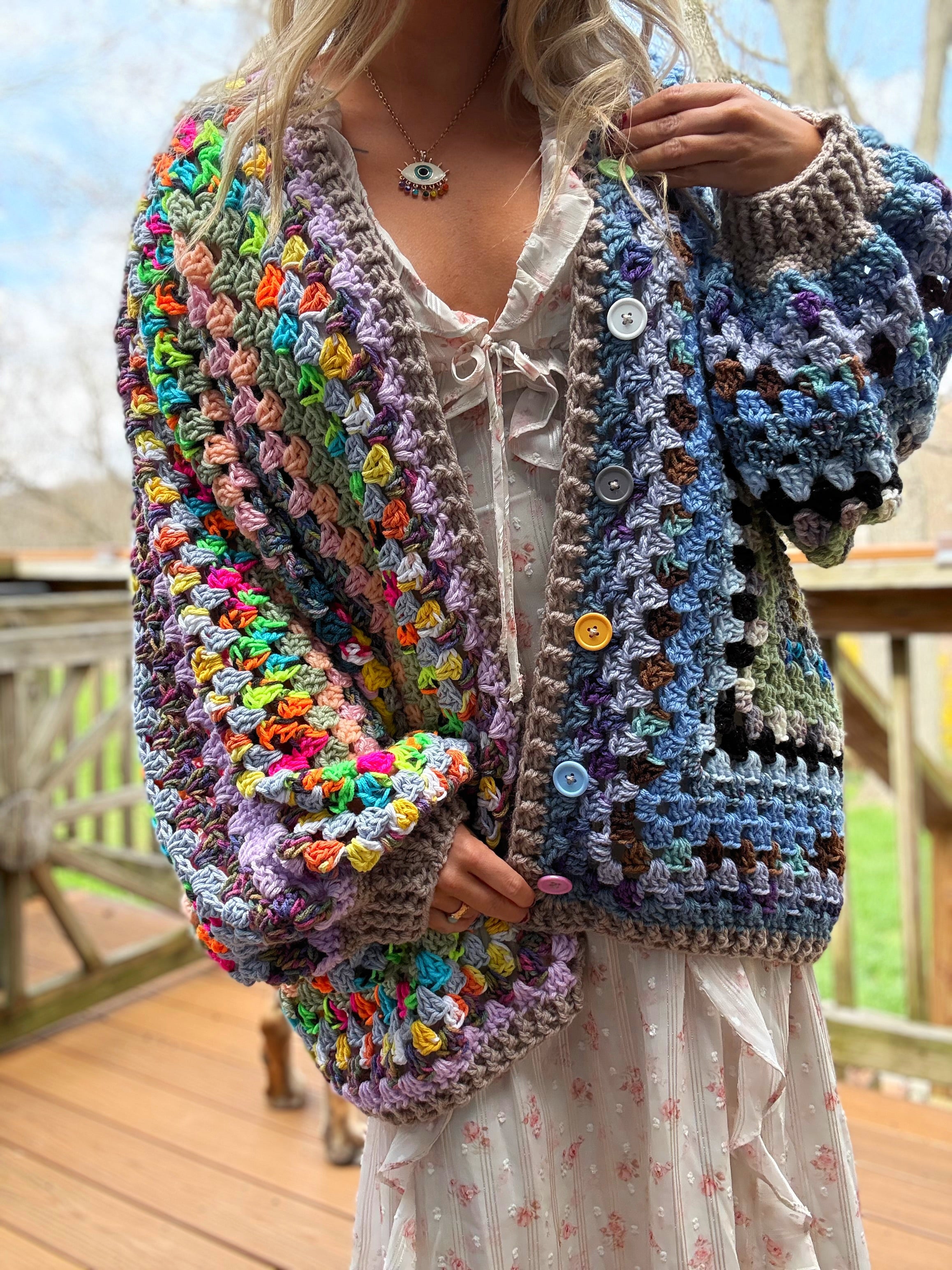 Oversized Scrap Cardigan – AstroKnotty