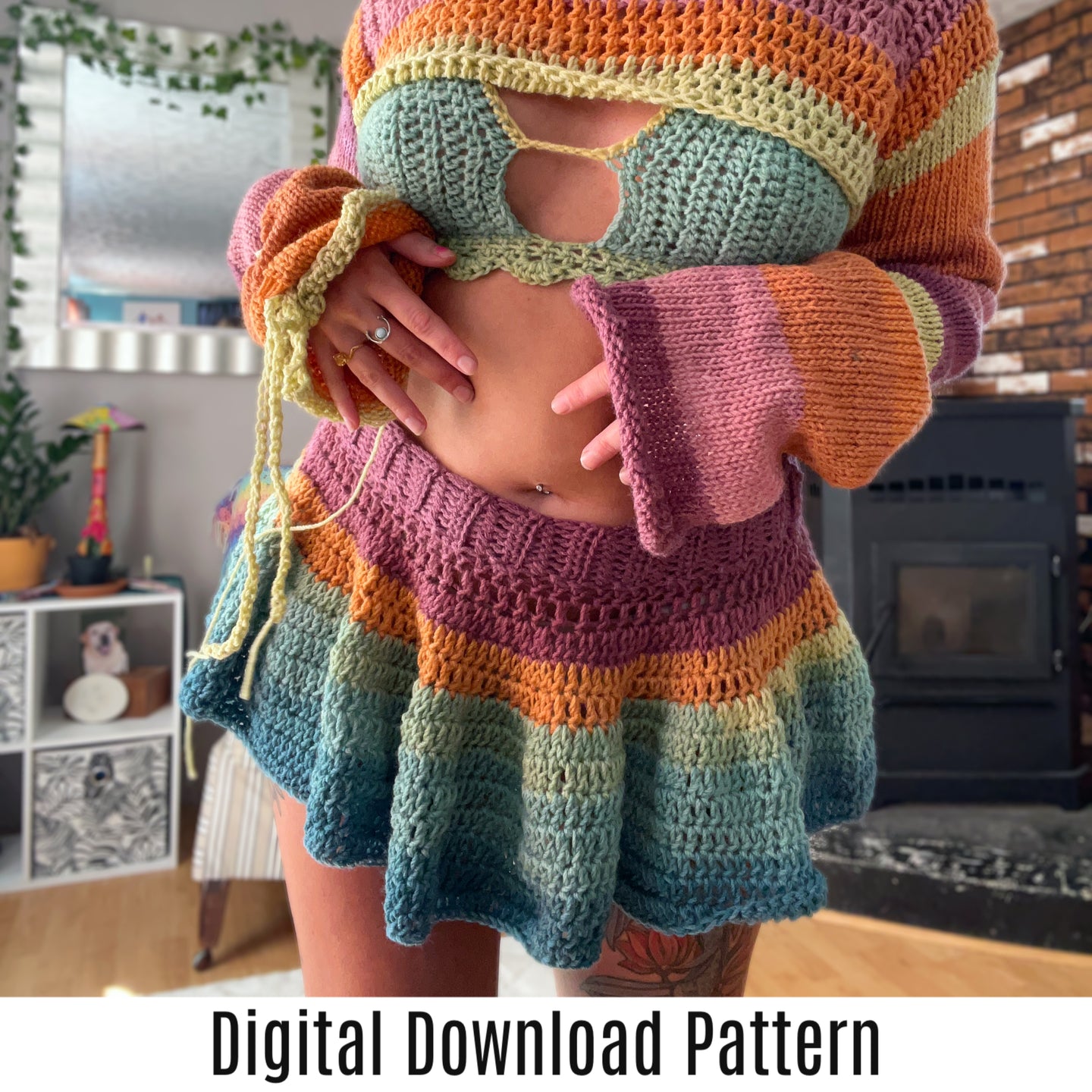 Fairy Flare Skirt Pattern - Mini Ruffle Skirt PDF