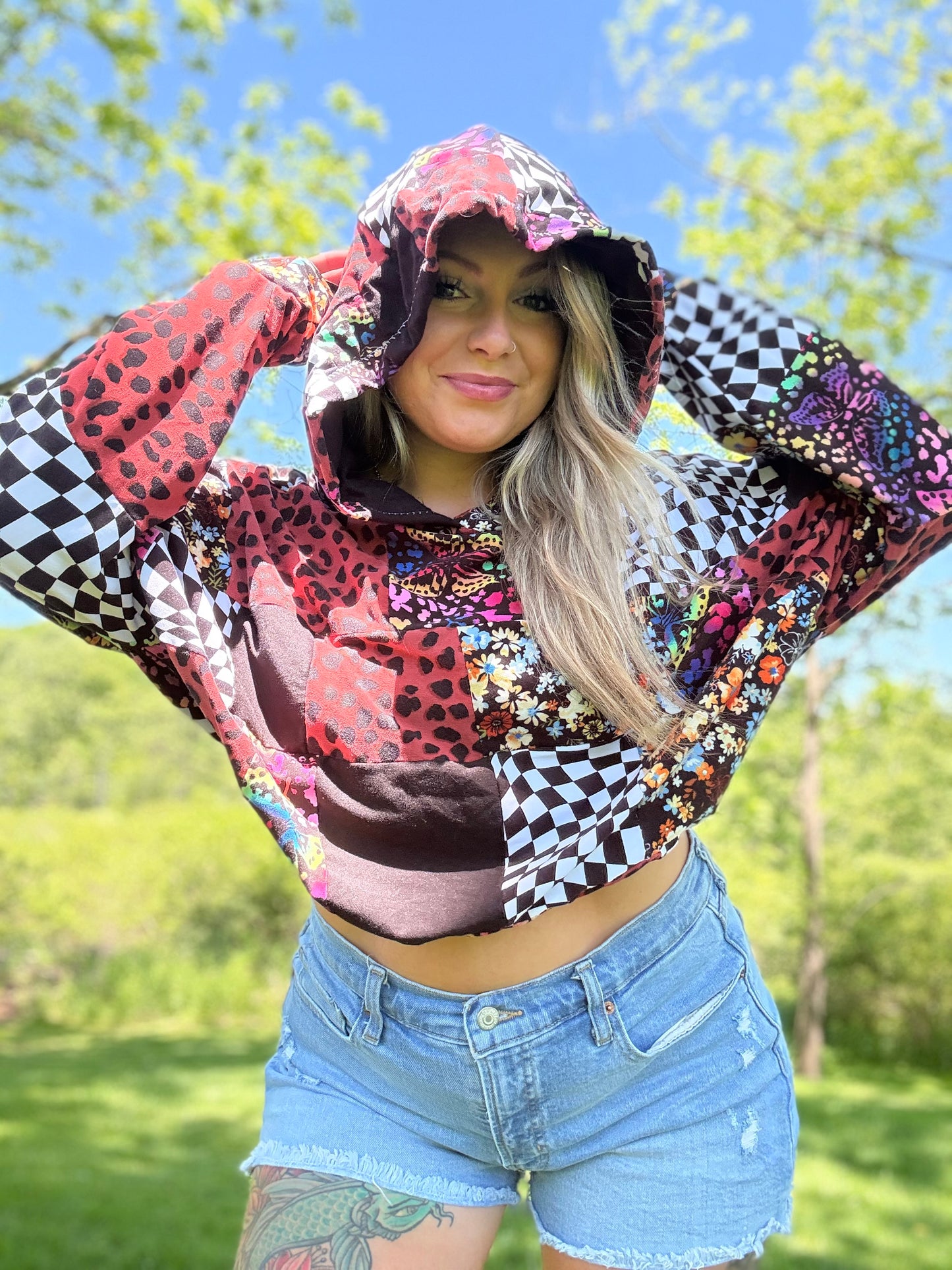 Clowning Around Cropped Hoodie (S/M)