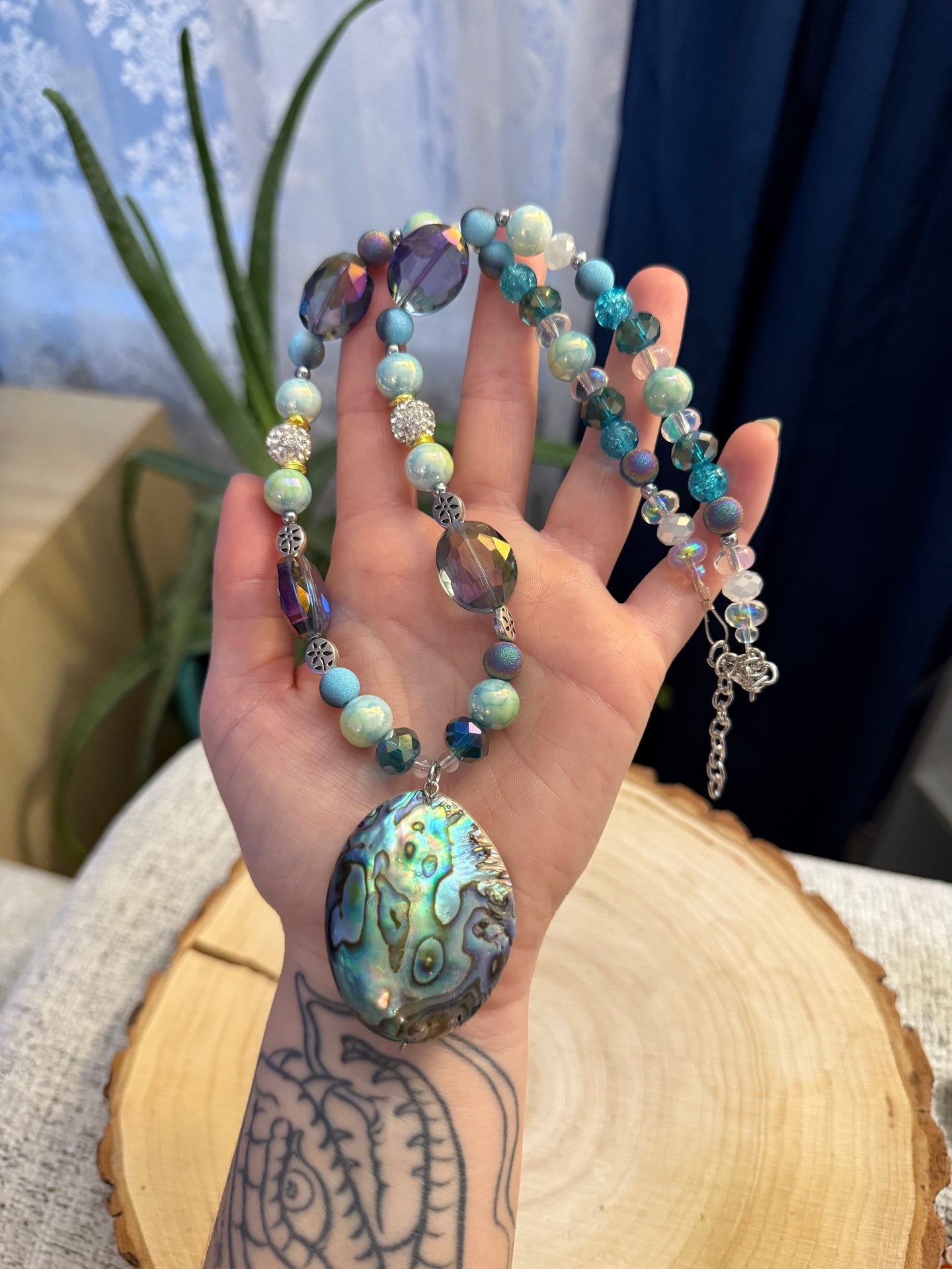 Abalone Beach Babe Necklace & Earrings