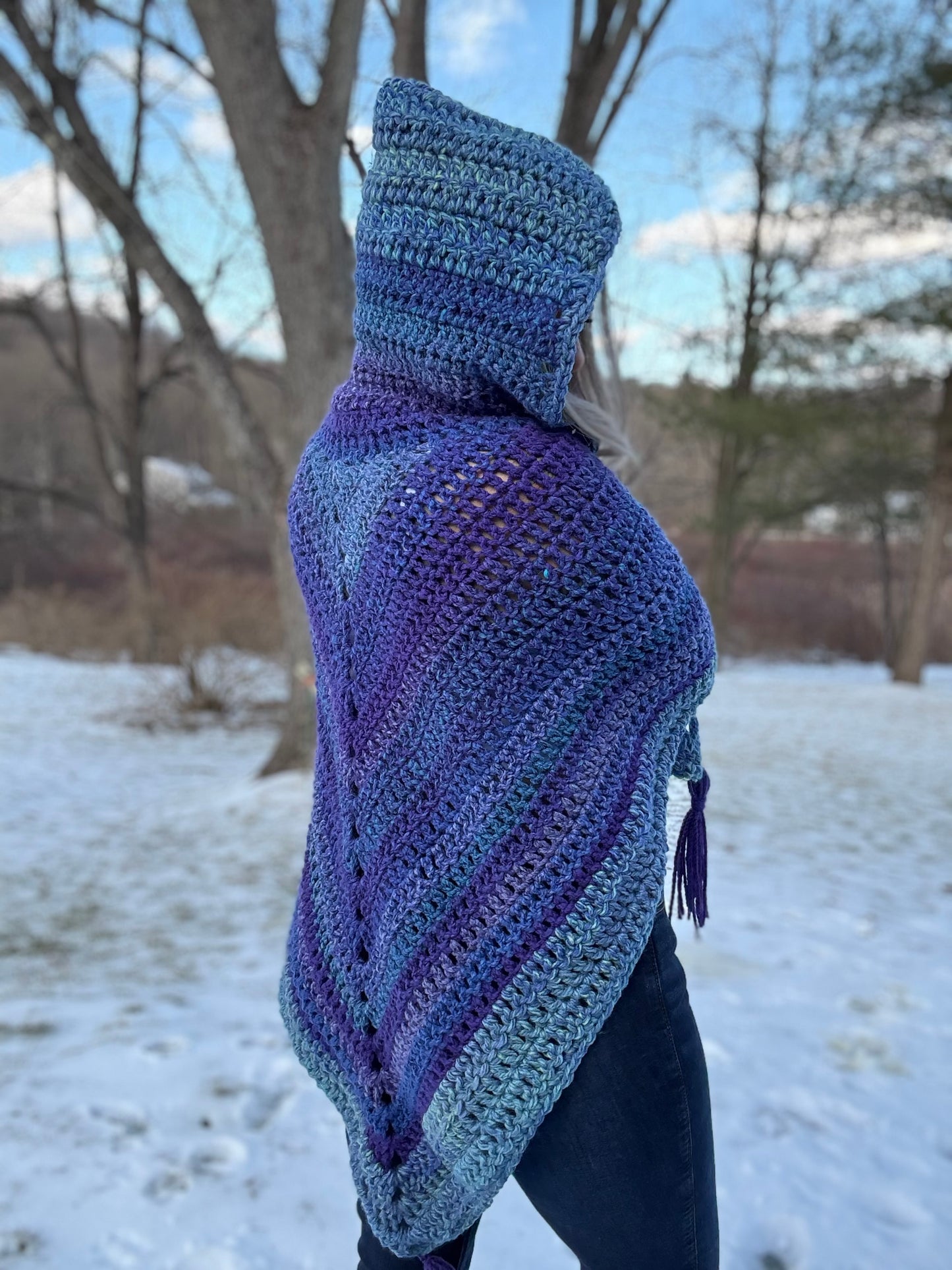 Hooded Triangle Shawl