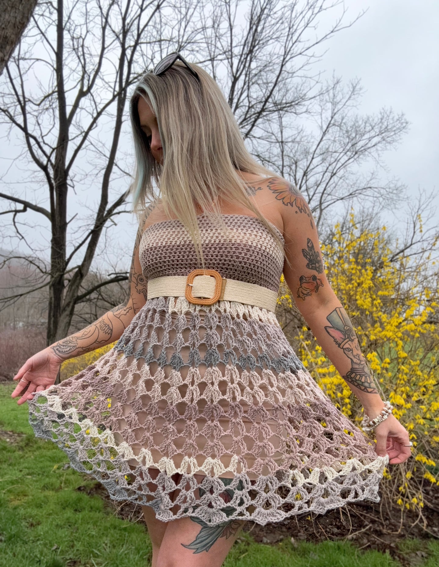 S/L Boho Mesh Dress