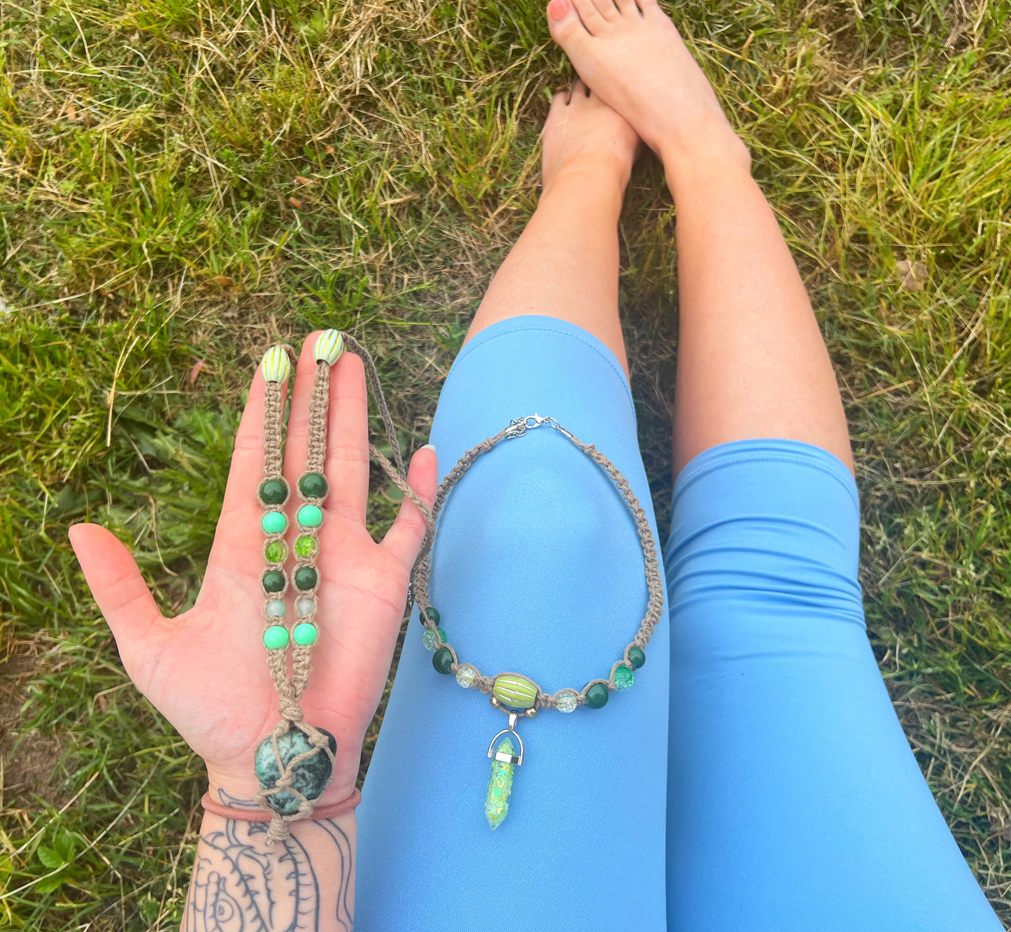 Matching Hemp Set, 2 Piece Choker & Necklace