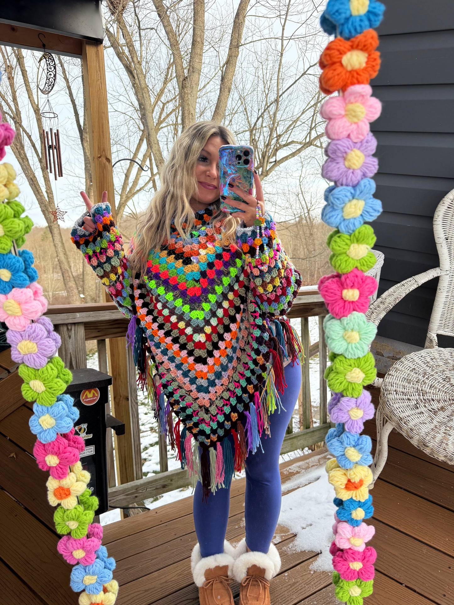 OOAK Scrappy Sweater Poncho