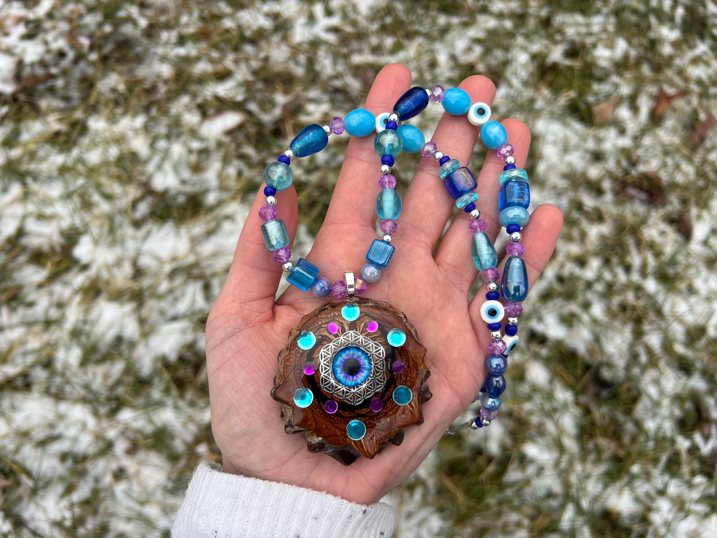 Third Eye Pinecone Necklace 20-22”