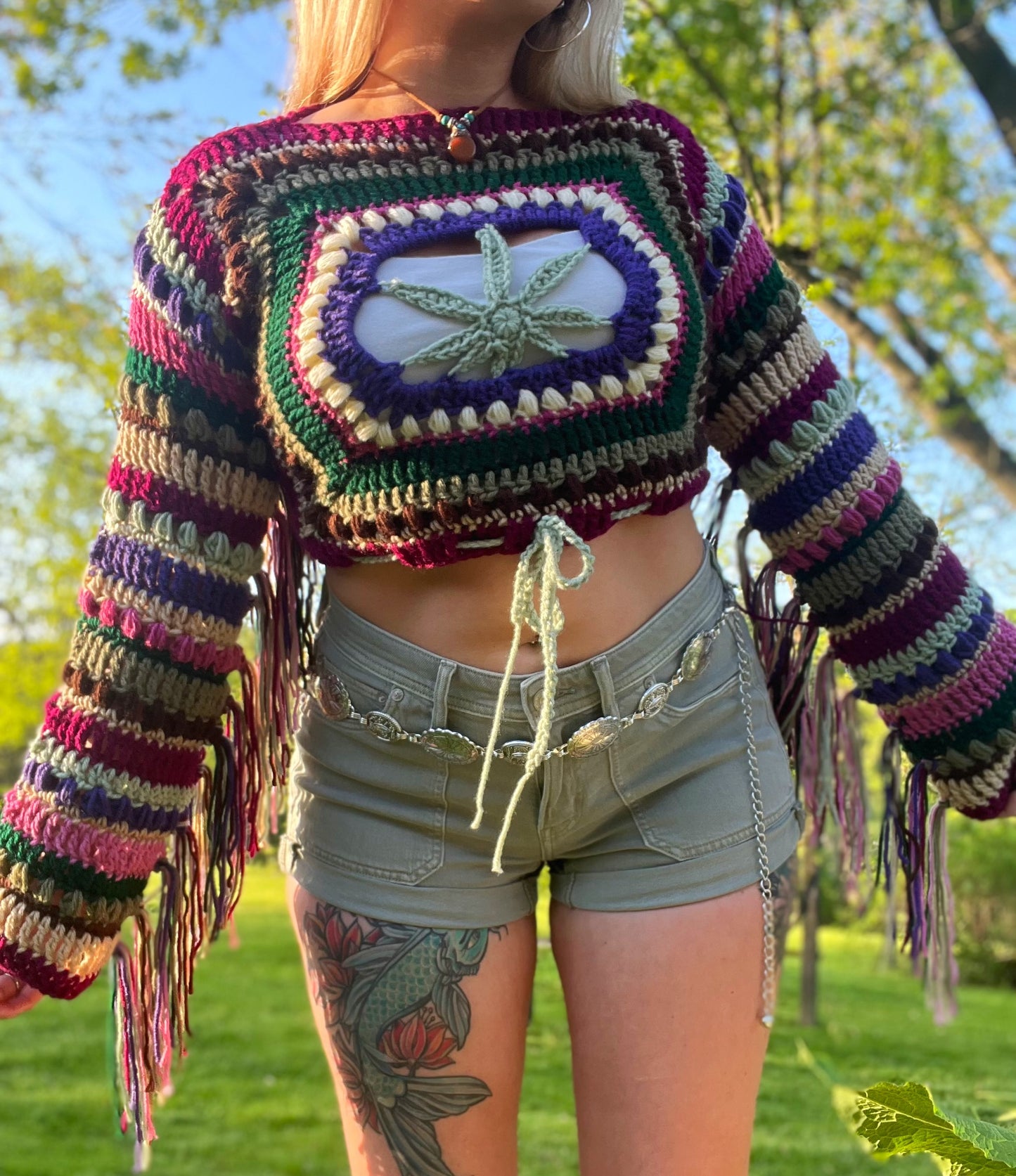 The Grass Fairy Cropped Sweater XS-M