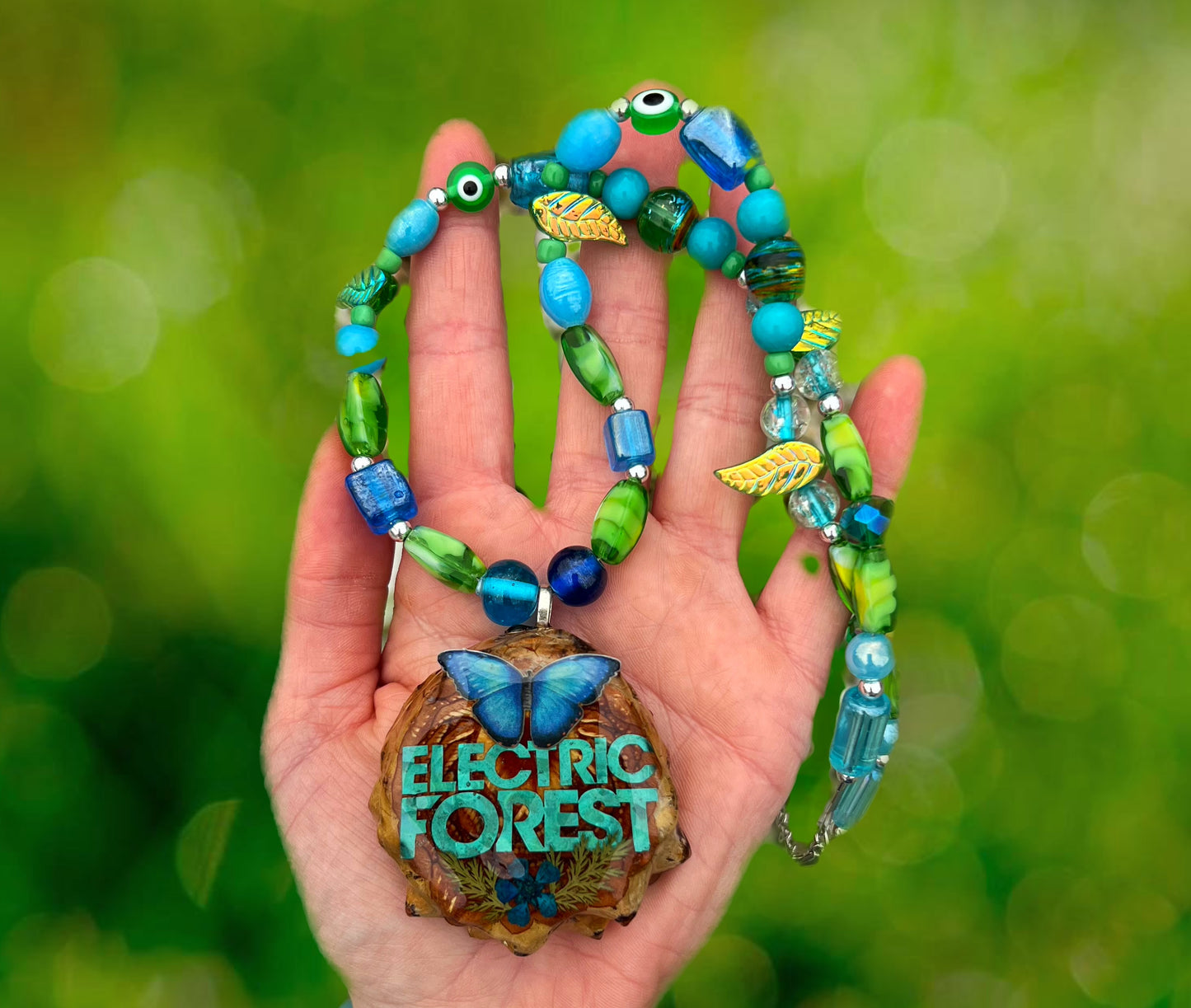 Electric Forest Pinecone Necklace 20-23”