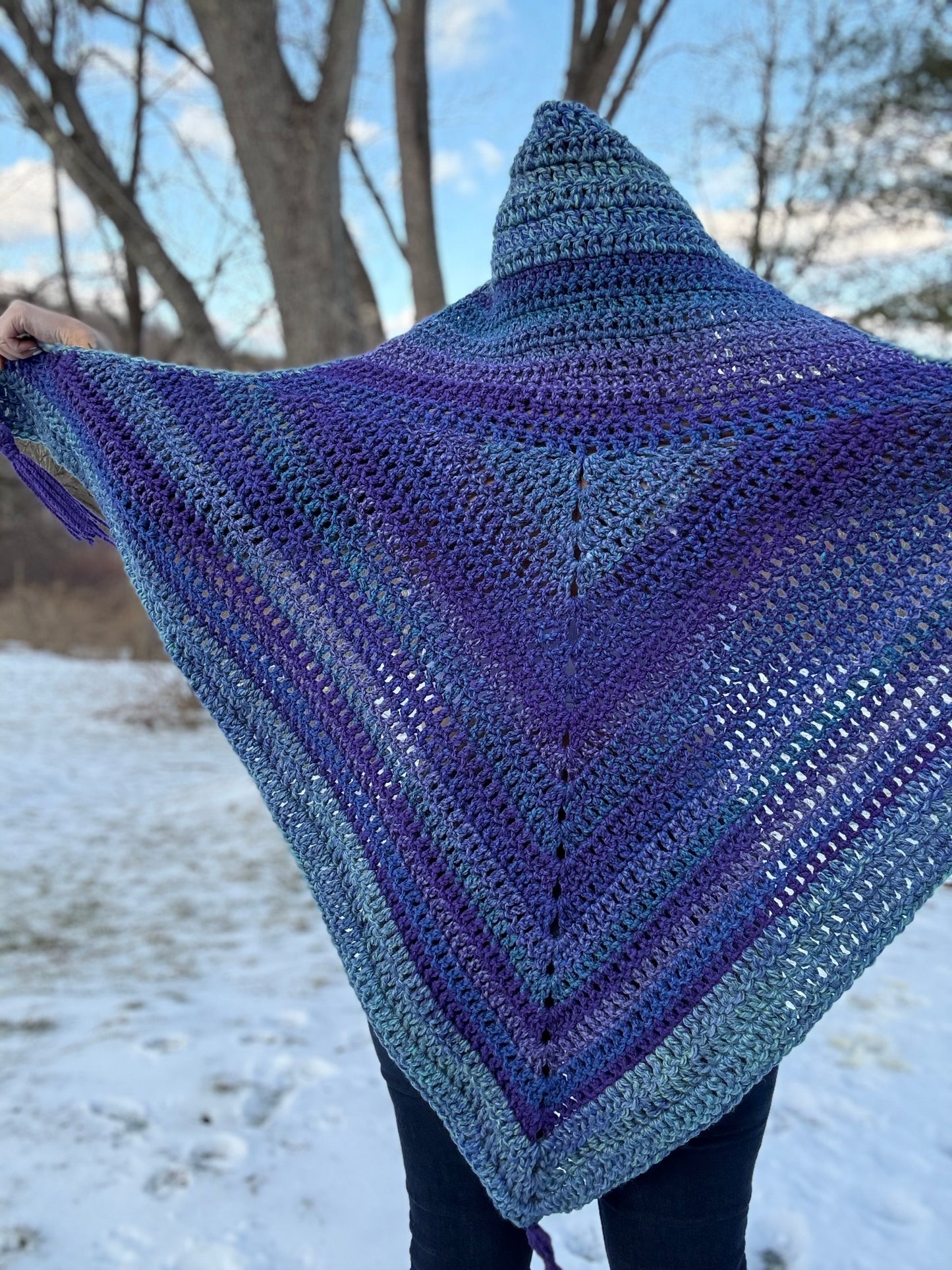 Hooded Triangle Shawl