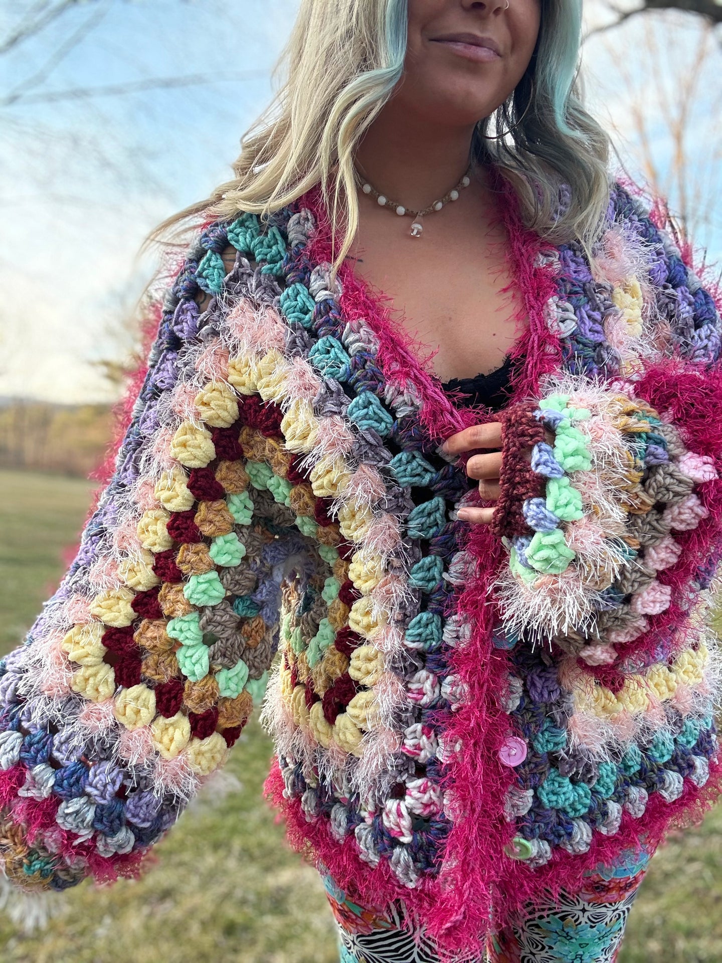 Oversized Chunky Scrap Cardi