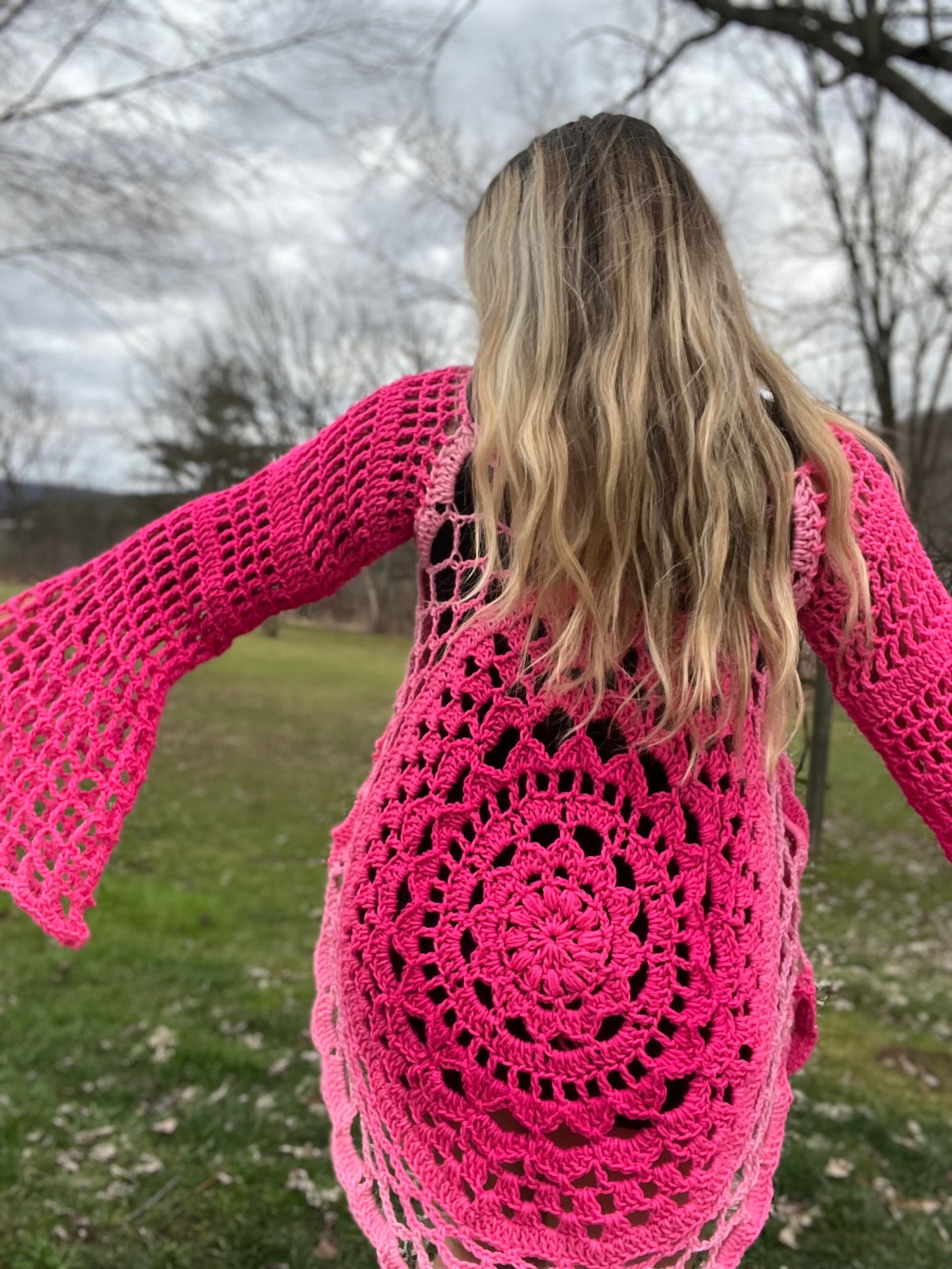 M/L Mandala Dress - Bell Sleeves