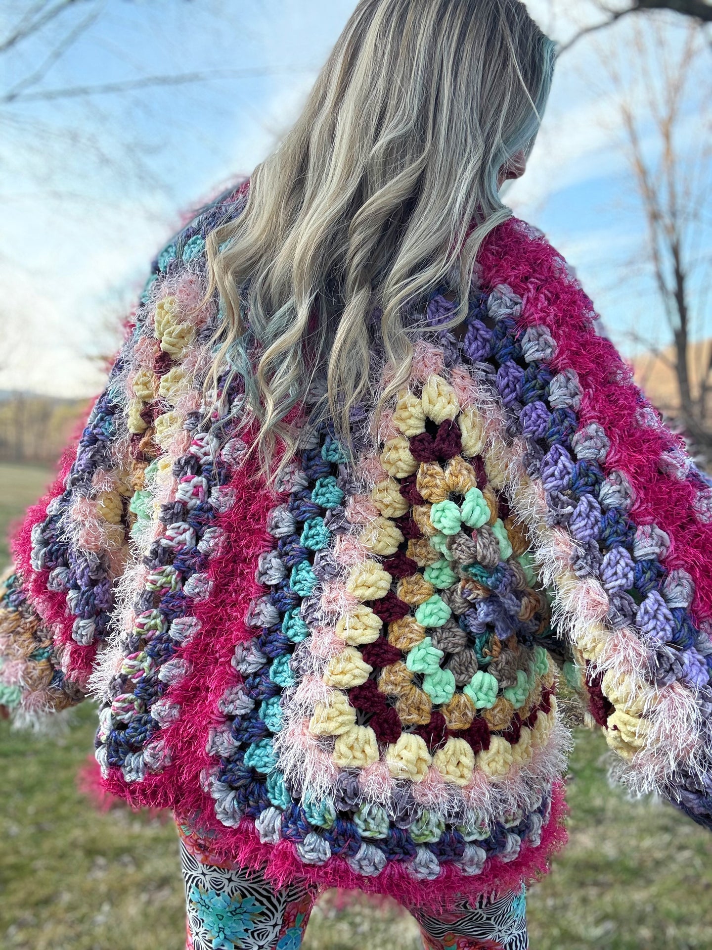 Oversized Chunky Scrap Cardi
