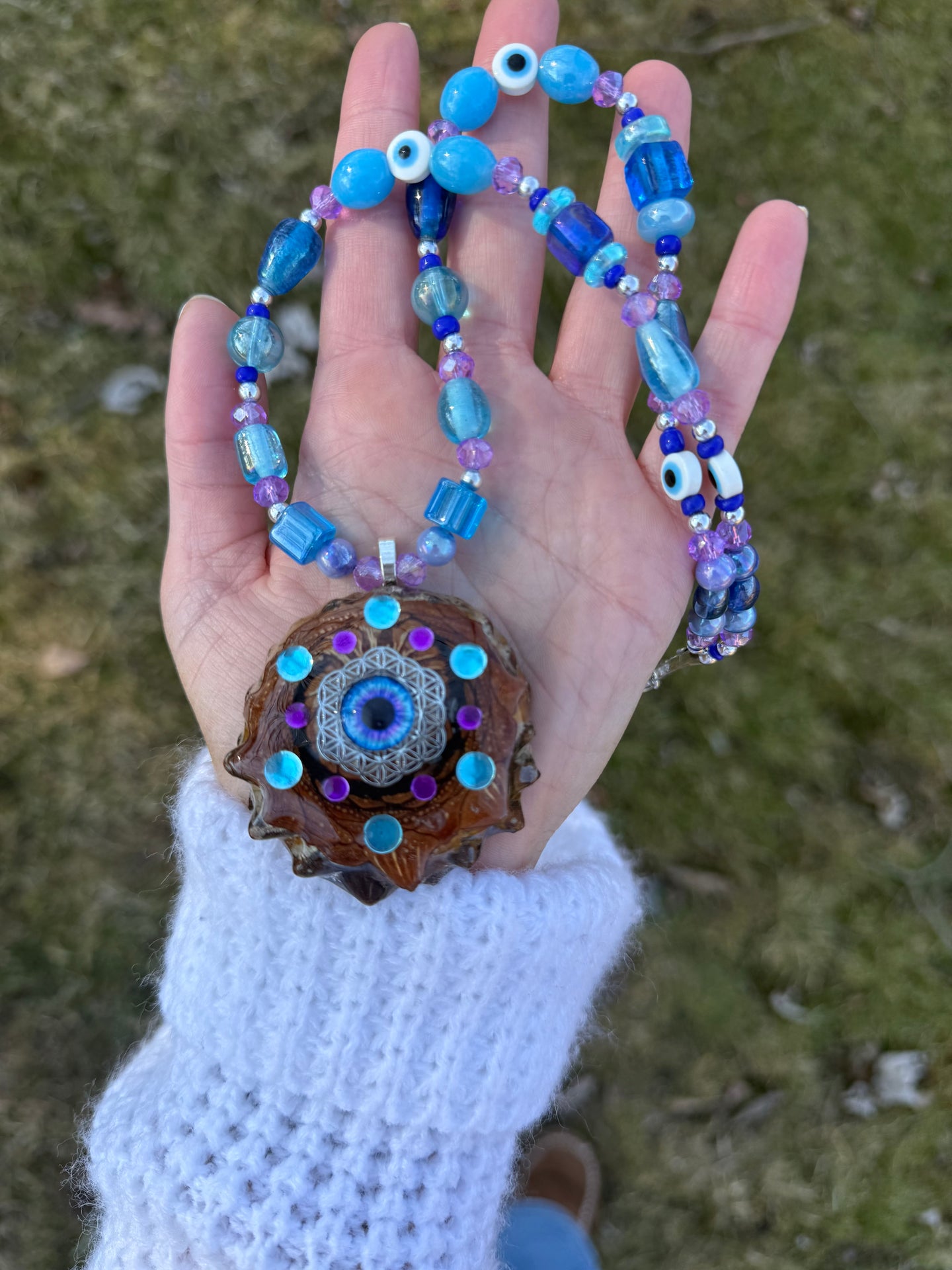 Third Eye Pinecone Necklace 20-22”