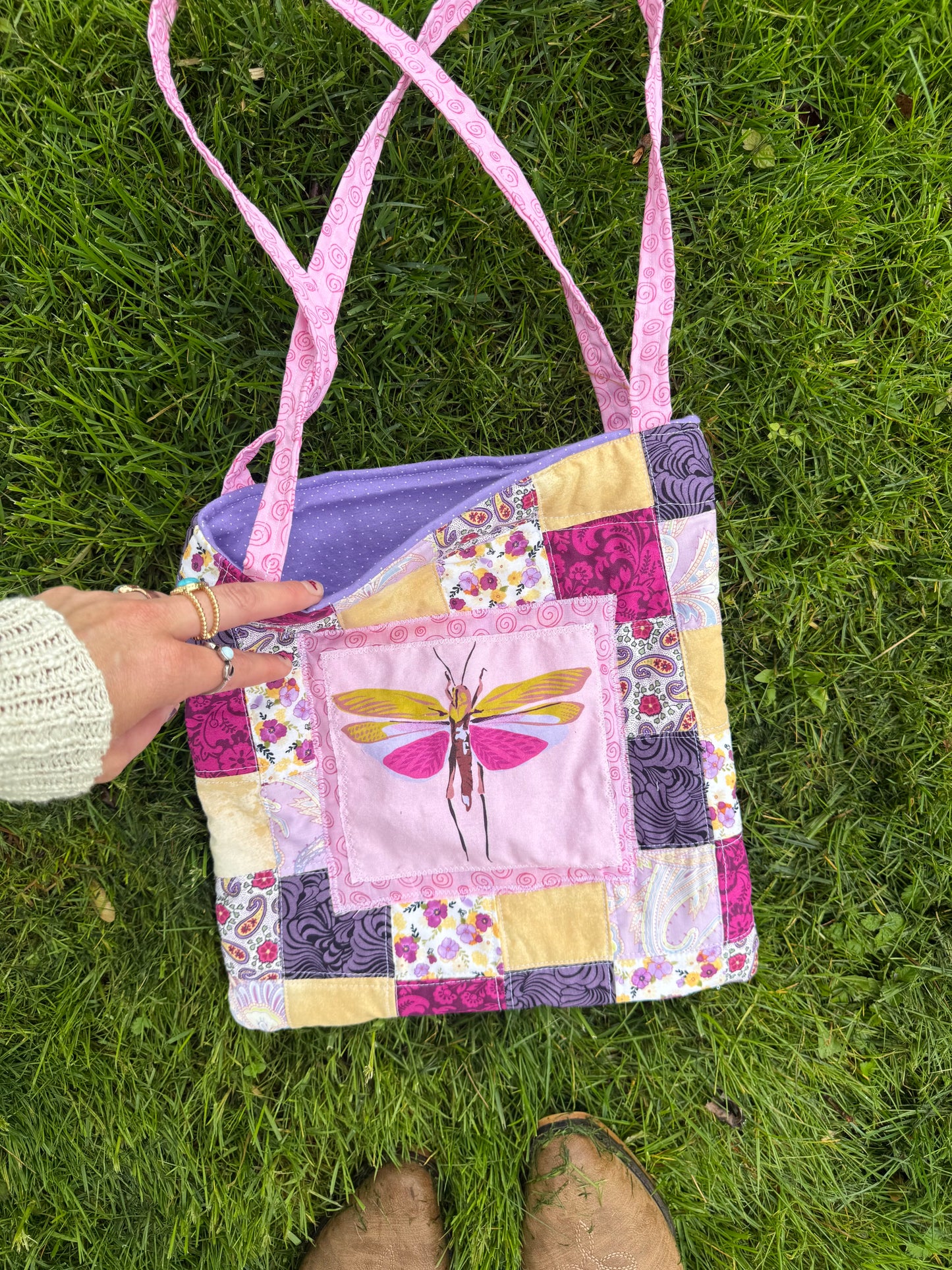 Quilted Patchwork Bug Purse