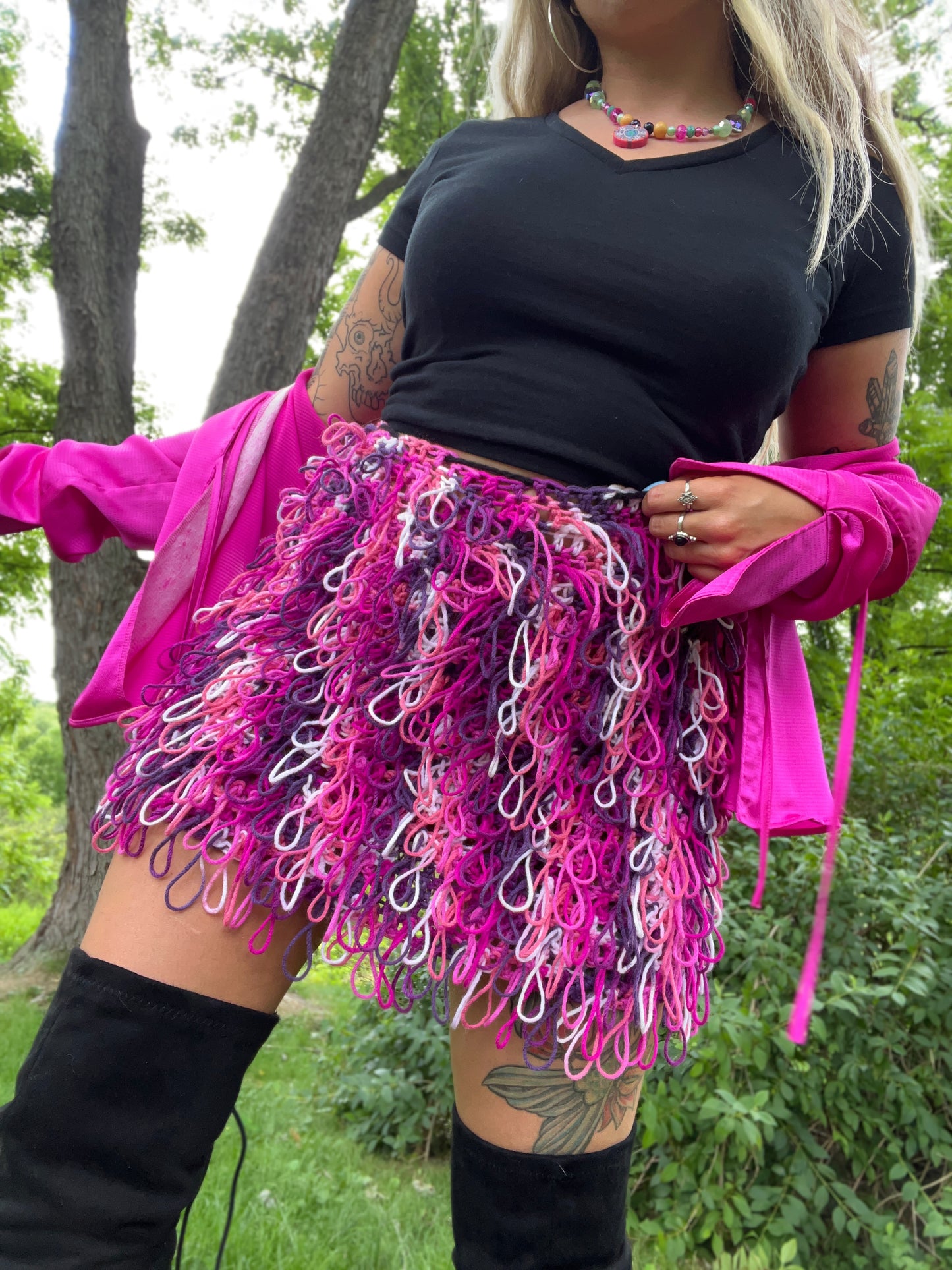 S-M Shaggy Skirt