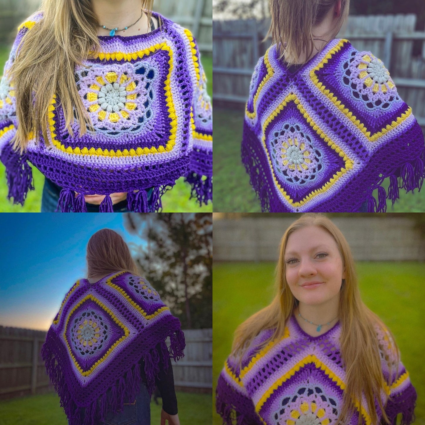 The Queen of Pentacles Poncho Pattern