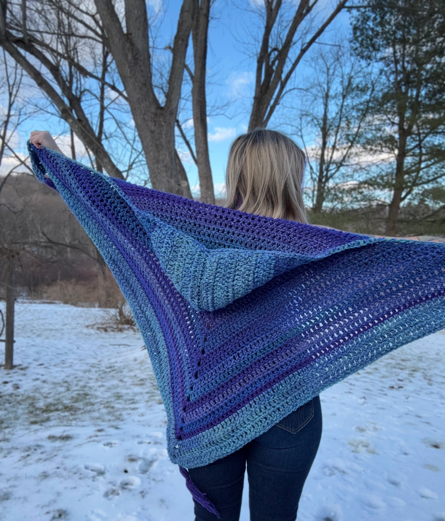 Hooded Triangle Shawl