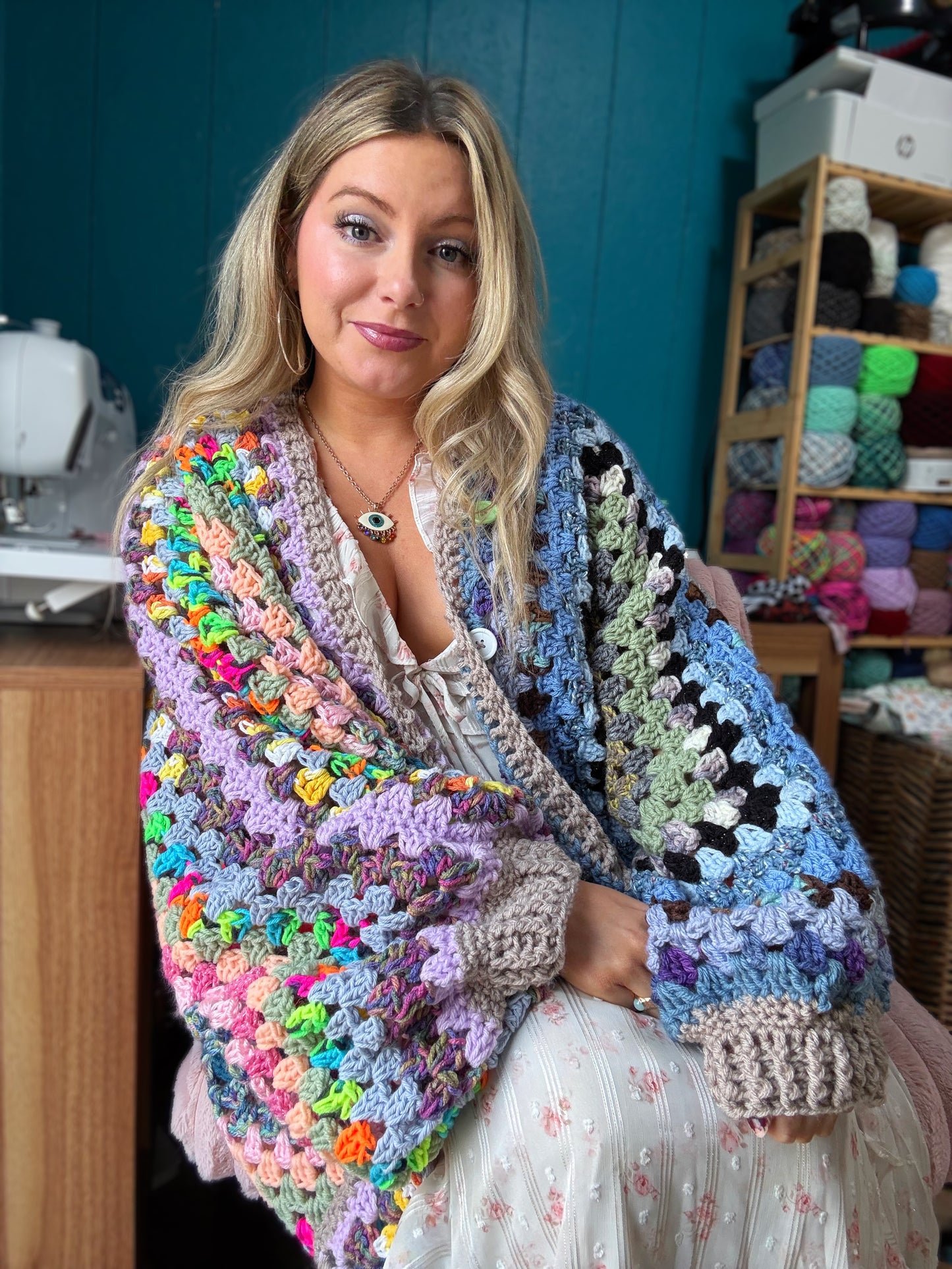 Oversized Scrap Cardigan