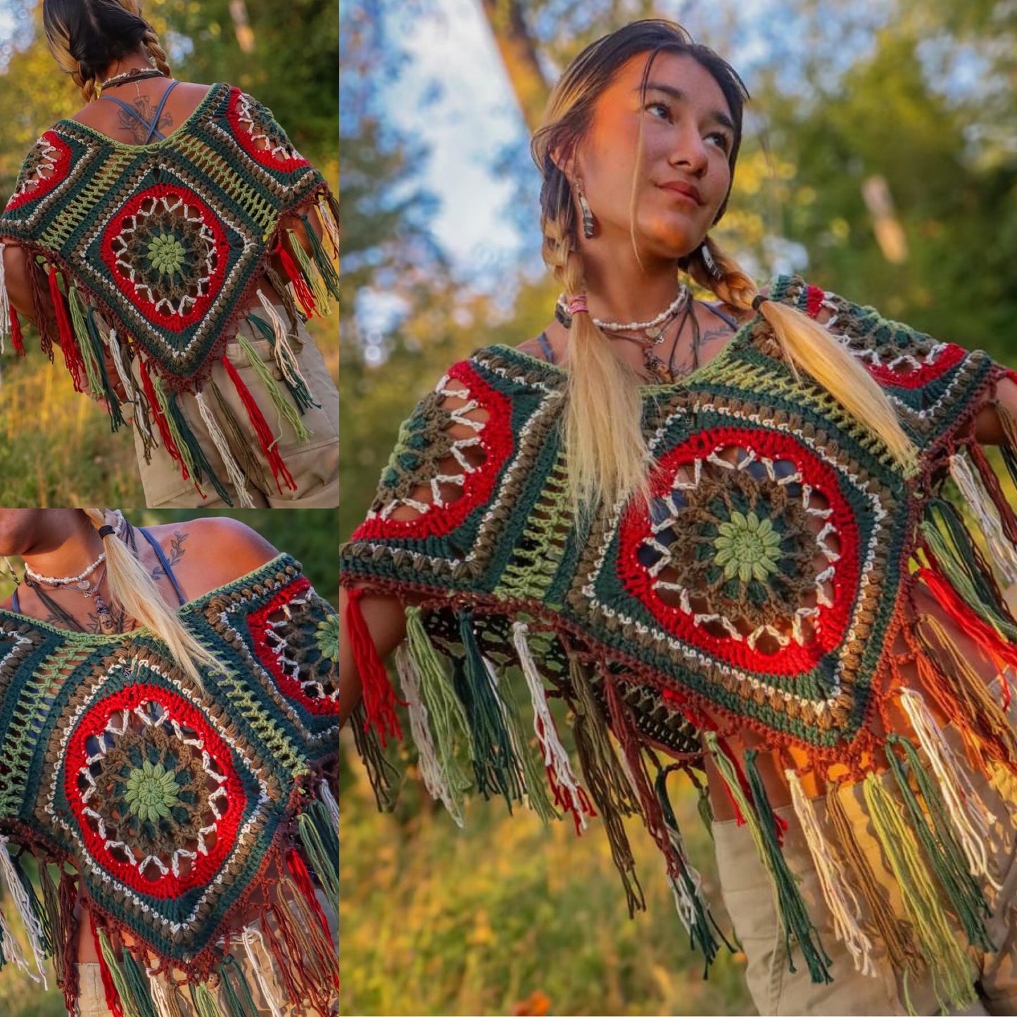 The Queen of Pentacles Poncho Pattern