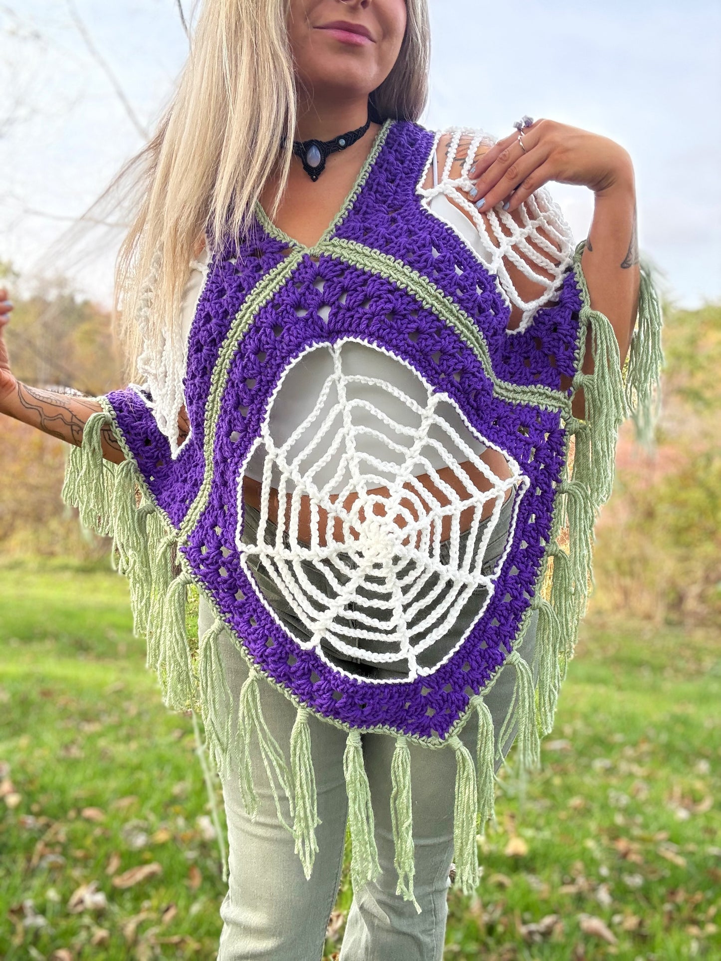 Spiderweb Poncho Pattern