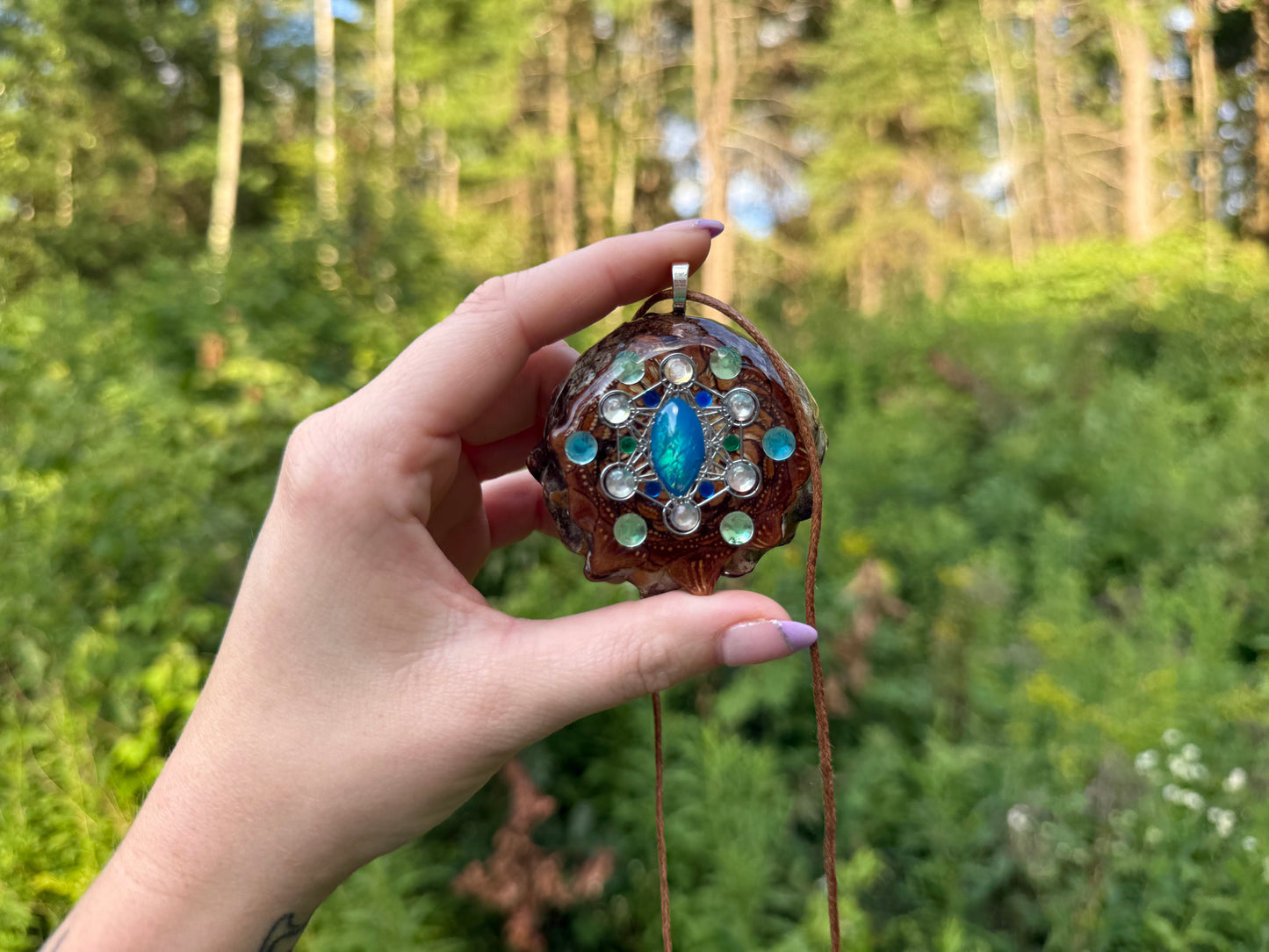 Sacred Geometry Pinecone Pendant