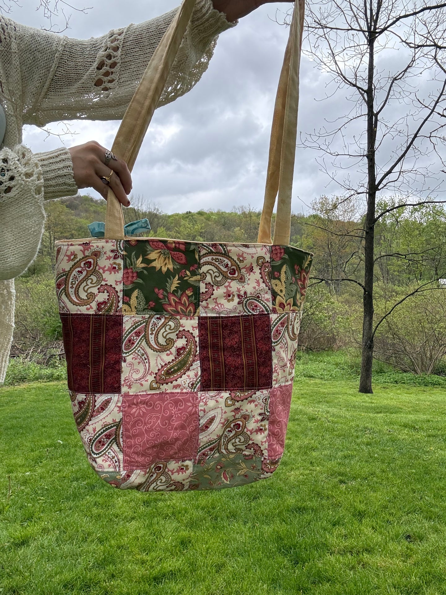 Matching Patchwork Moth Set (Tote & Zipper Pouch)