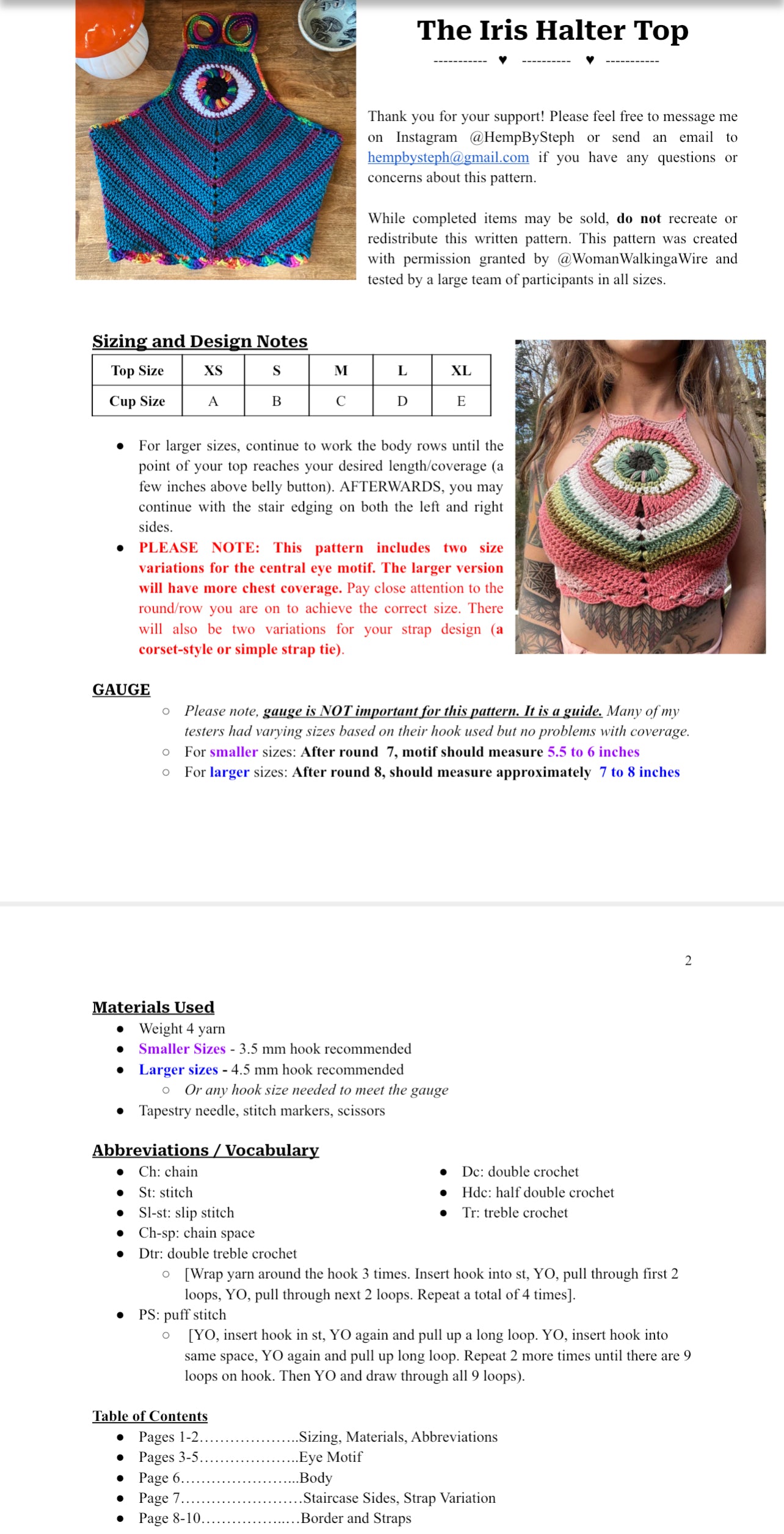 The Iris Halter Top Pattern - PDF Download