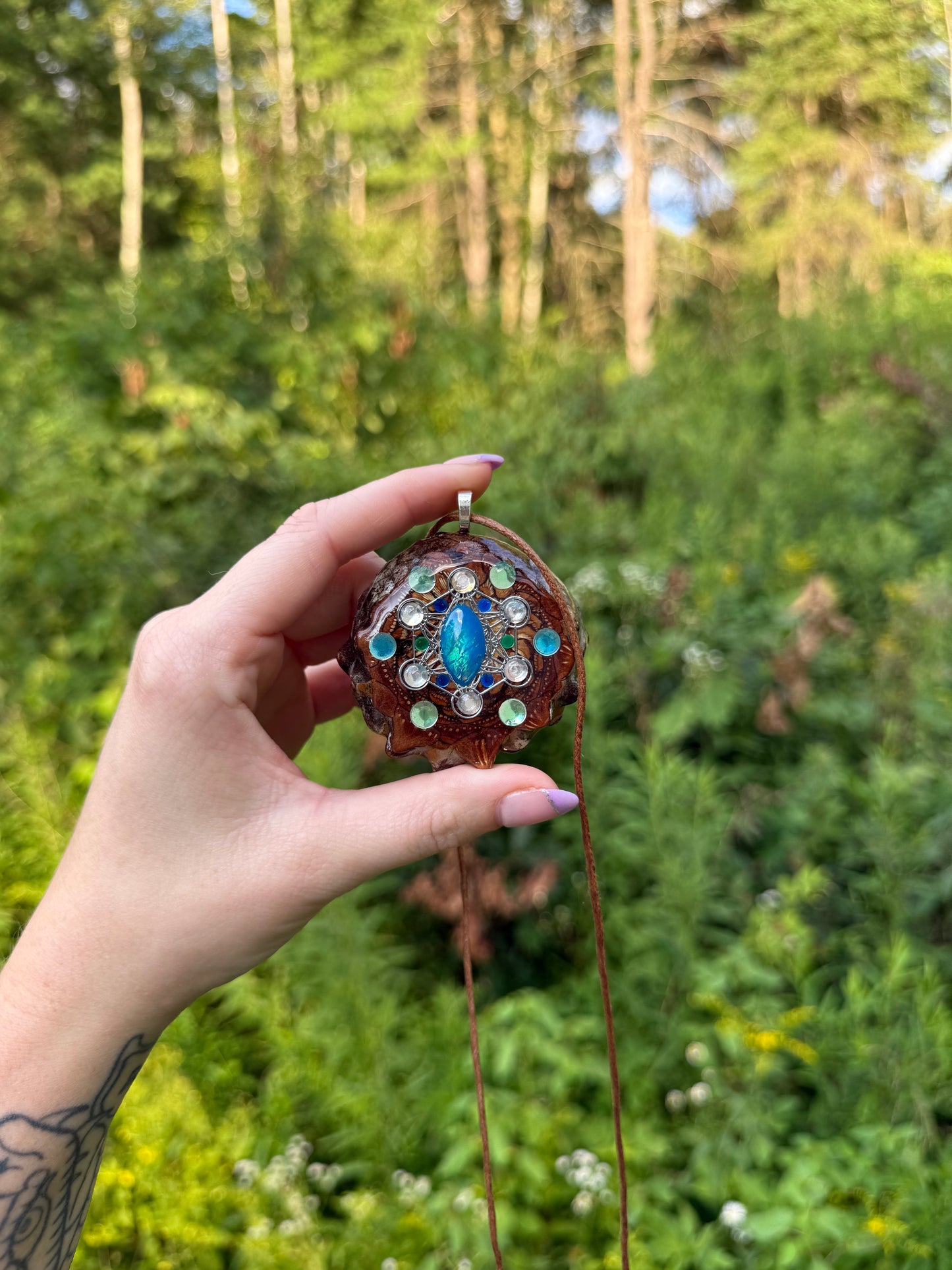 Sacred Geometry Pinecone Pendant